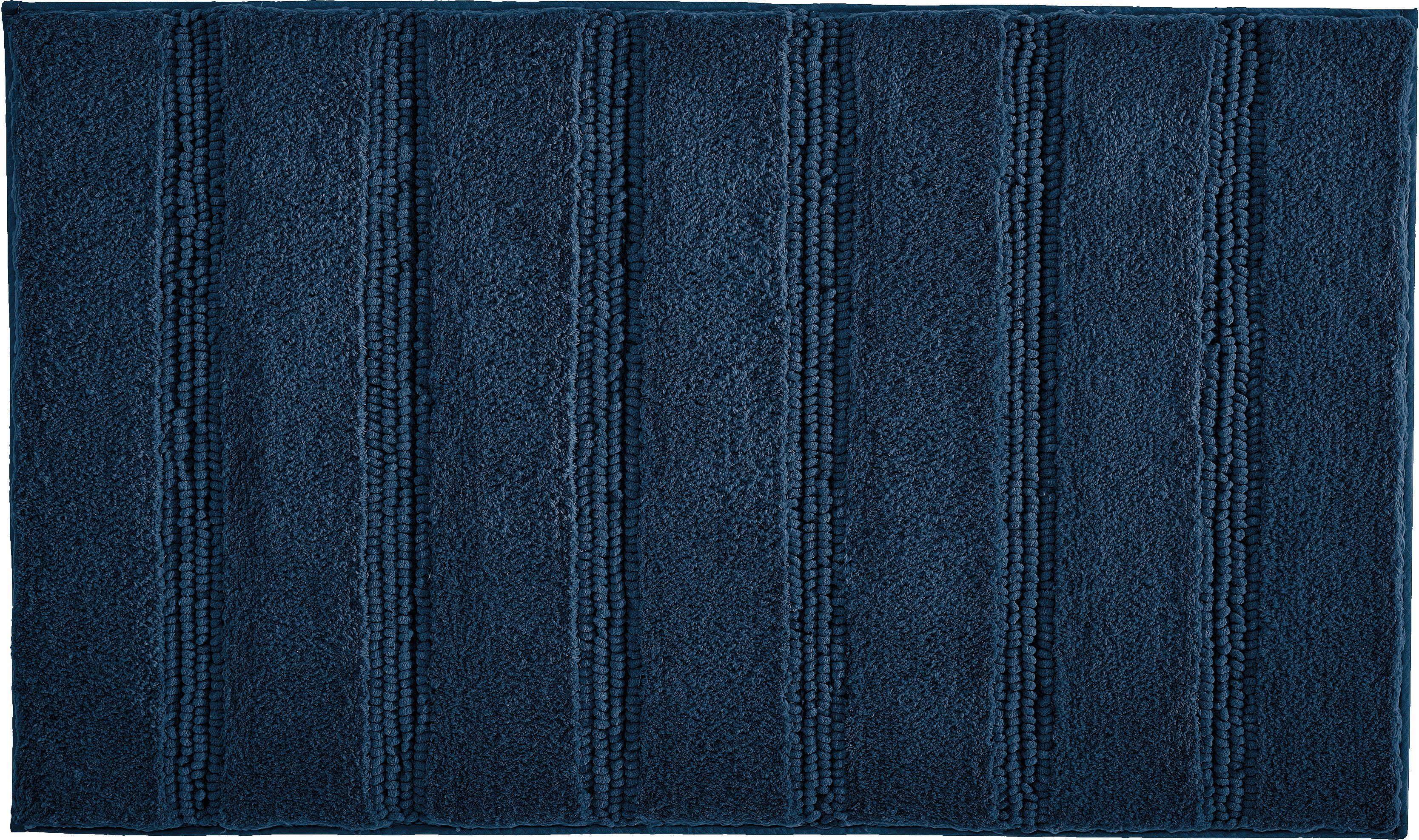 Kleine Wolke Badematte Monrovia, Badvorleger, Badezimmer Teppich, Höhe 23 mm, rutschhemmend beschichtet, fußbodenheizungsgeeignet, Kunstfaser, rechteckig, Badteppich, Uni Farben, gestreift, aus Mikrofaser, waschbar