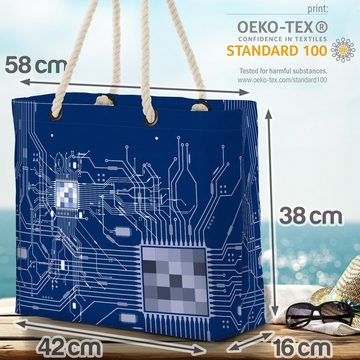 VOID Strandtasche (1-tlg), CPU Computer Chip Sheldon Gamer Platine pc prozessor Cyborg