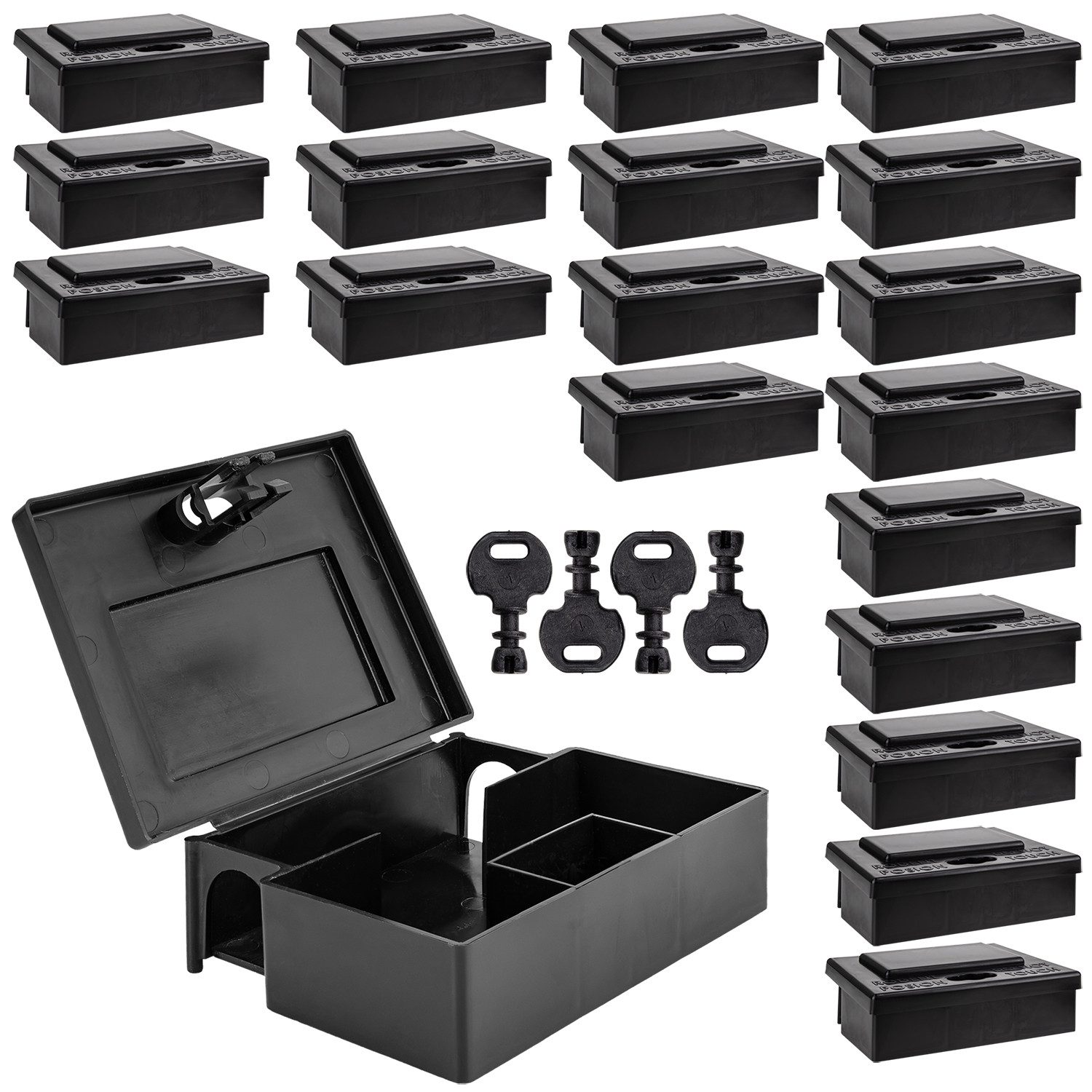 Petigi Lebendfalle 20 x Mäuseköderbox Köderbox Köderstation Mäuseköder Falle Mäusefalle