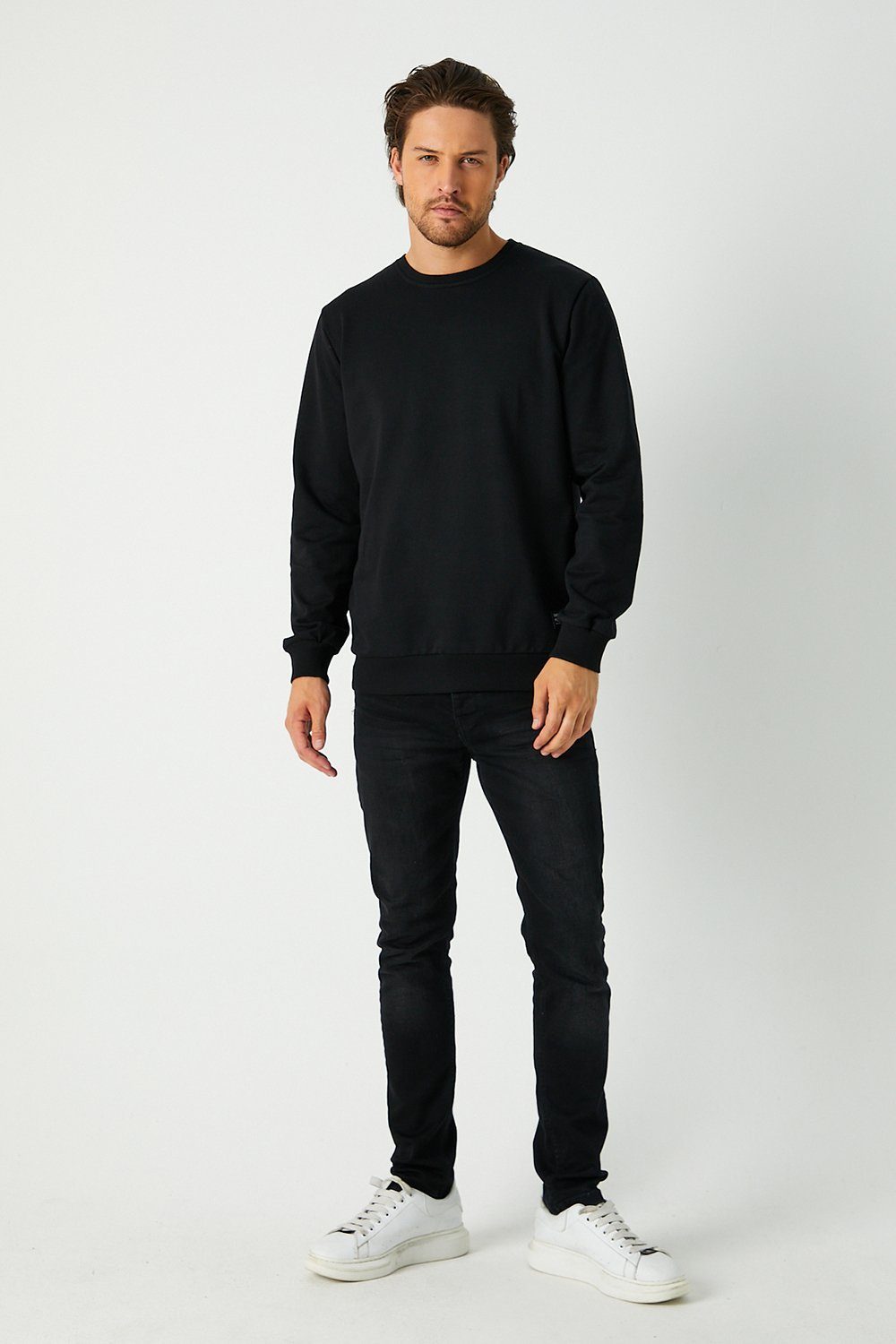 COMEOR Sweatshirt Herren Pullover bequeme Sweater (1-tlg) aus Baumwollmischung – Bild 2 von 5