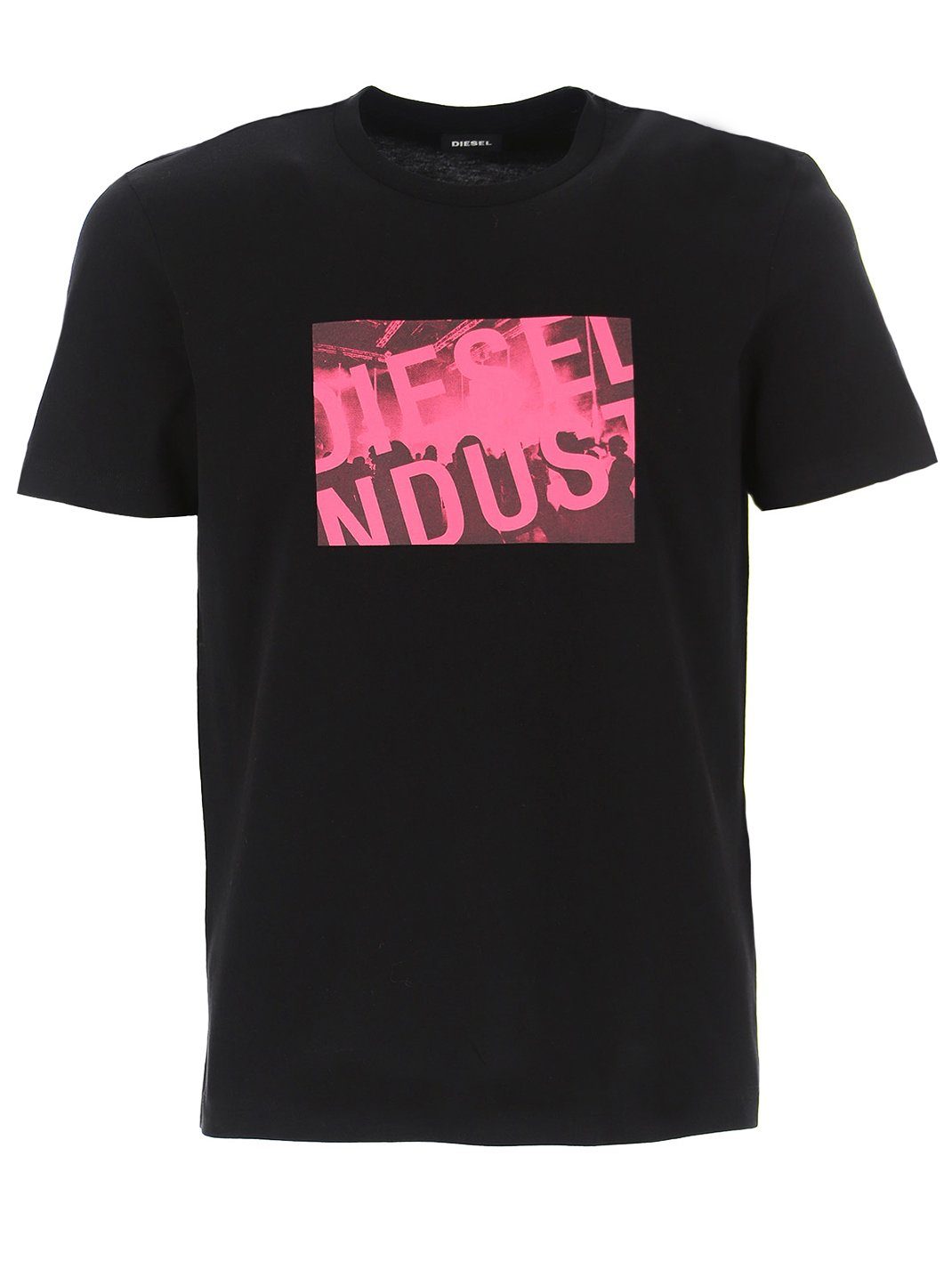 Diesel - Rundhalsshirt Slim Schwarz Print T-DIEGOS-K16 Logo