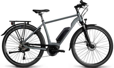 HAWK Bikes E-Bike E-Trekking 500 Gent, 10 Gang Shimano Deore Schaltwerk, Kettenschaltung, Mittelmotor, 500 Wh Akku