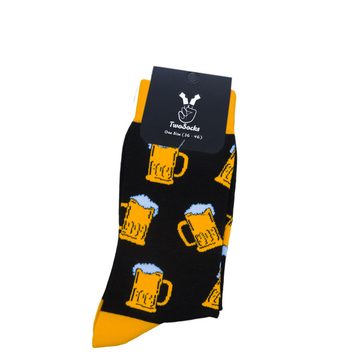 TwoSocks Freizeitsocken Bier Socken Herren & Damen lustige Socken, Baumwolle, Einheitsgröße (3 Paar)