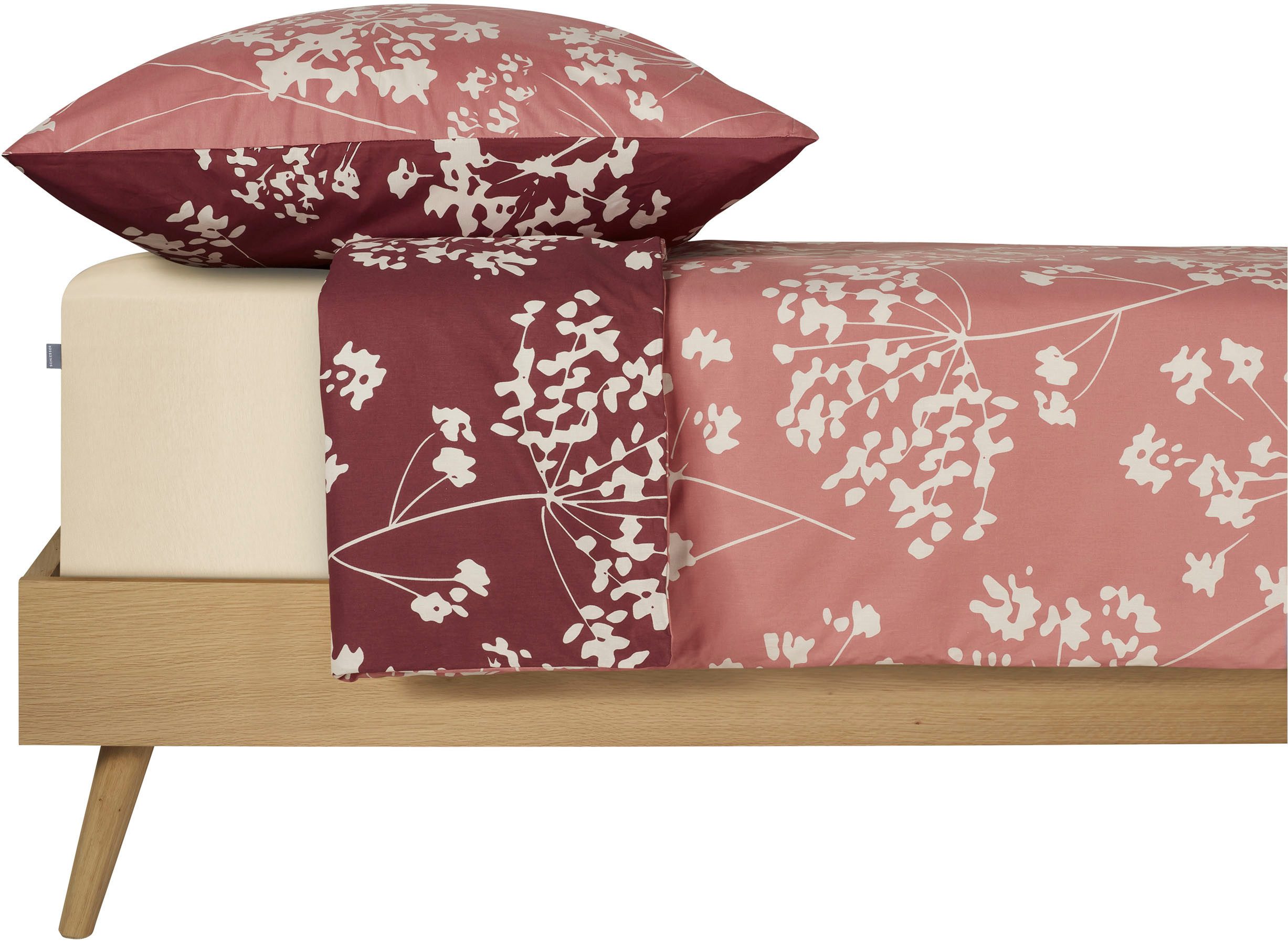 Schiesser Wendebettwäsche Alyssa aus weicher Baumwolle mit feinen Blüten be günstig online kaufen