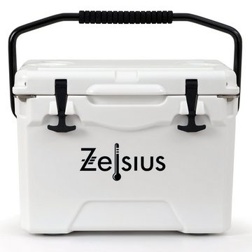 Zelsius Kühlbox Kühlbox weiß 25 Liter, Cooling Box ideal für Auto Camping, 25 l, mit Flaschenöffner