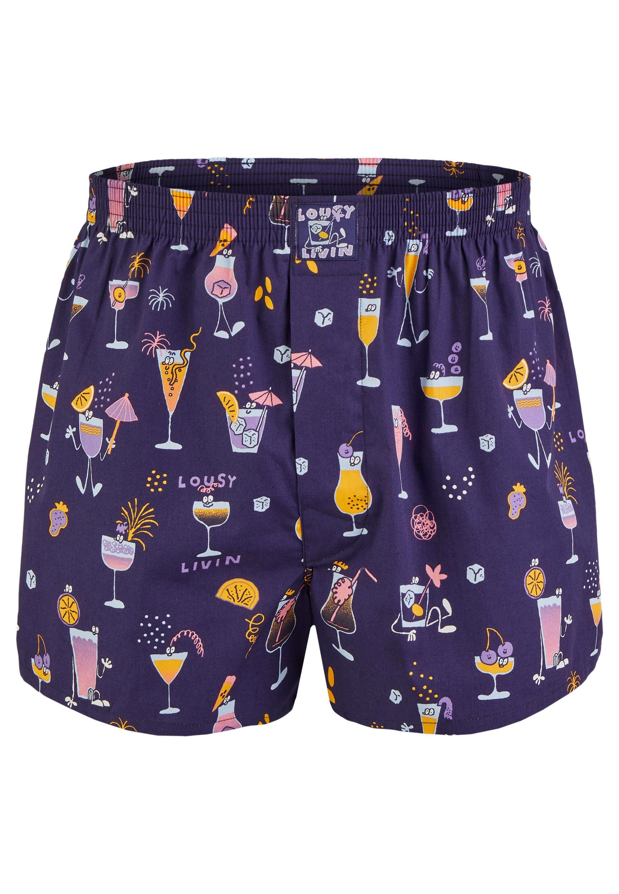 Lousy Livin Boxershorts Coconut & Cocktails mit buntem Allover-Print