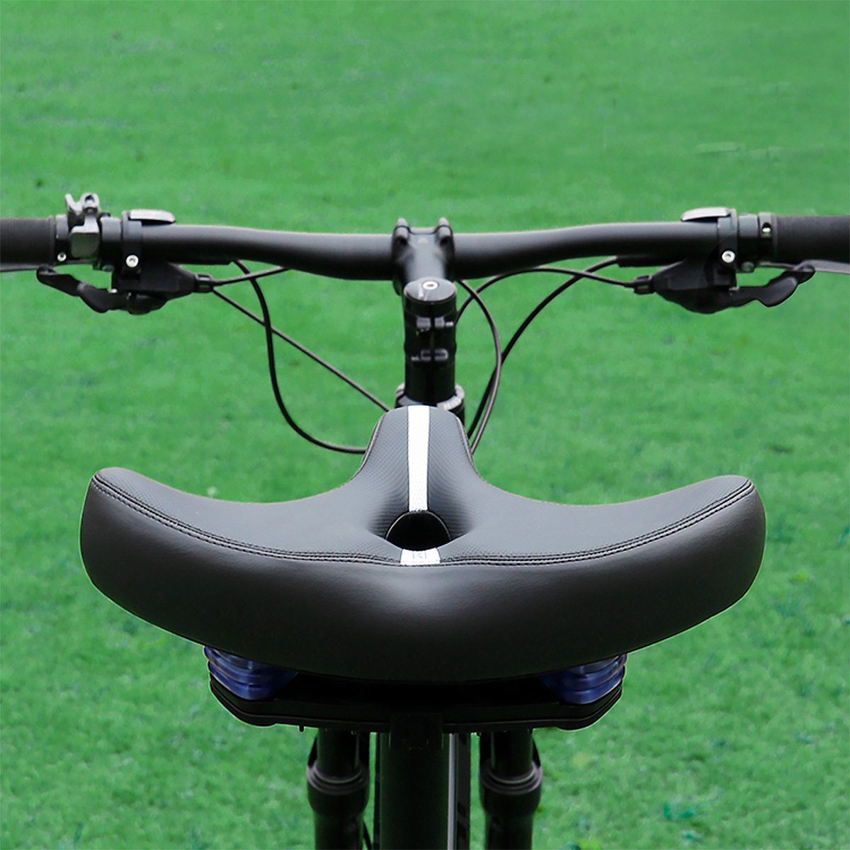 Fahrradsattel extra mit atmungsaktiv und gepolsterten (1-tlg) breiten mit O-Zone MidGard Fahrradsitz