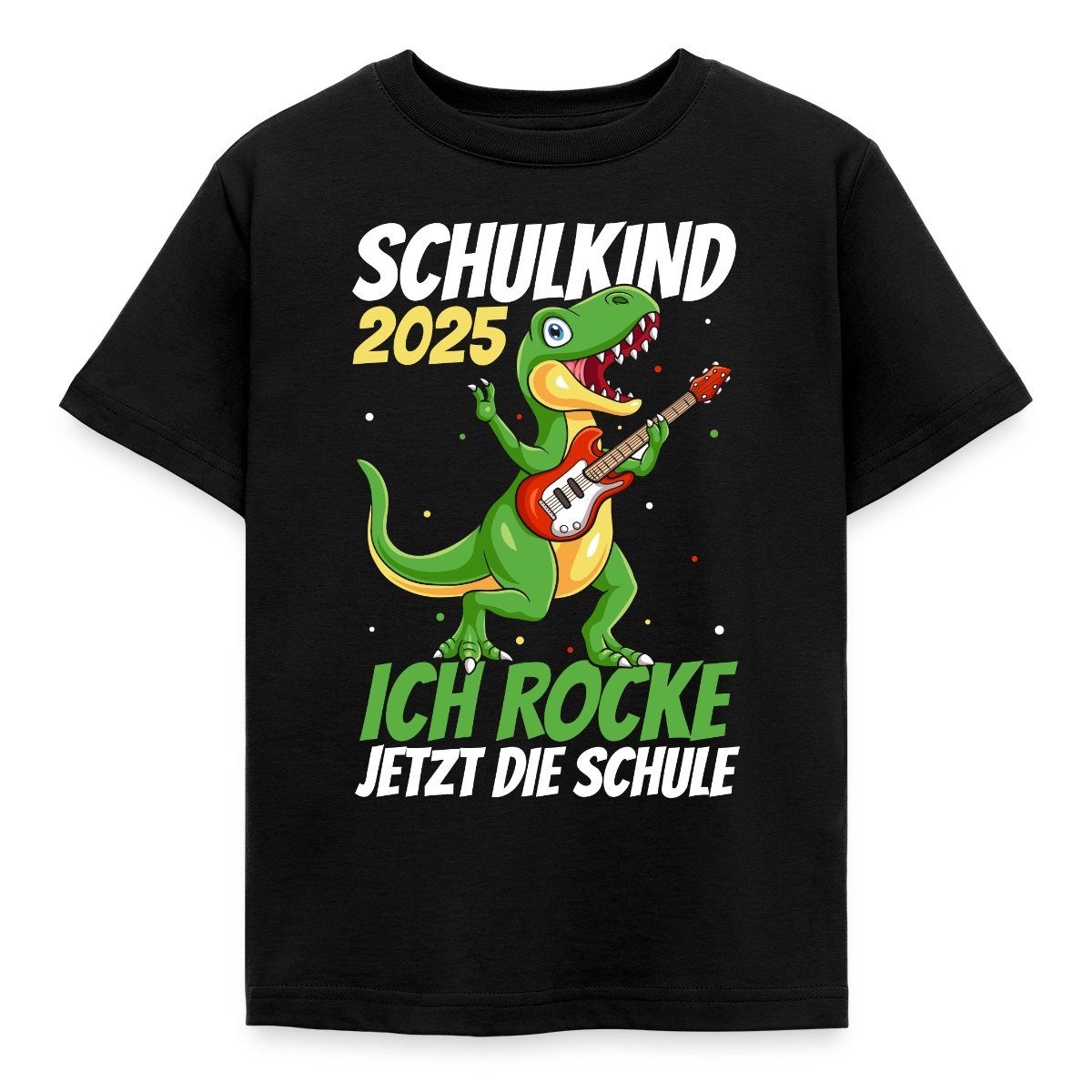 T-Shirt Schulanfang 2025 Dino Rockt Die Schule Kinder T-Shirt