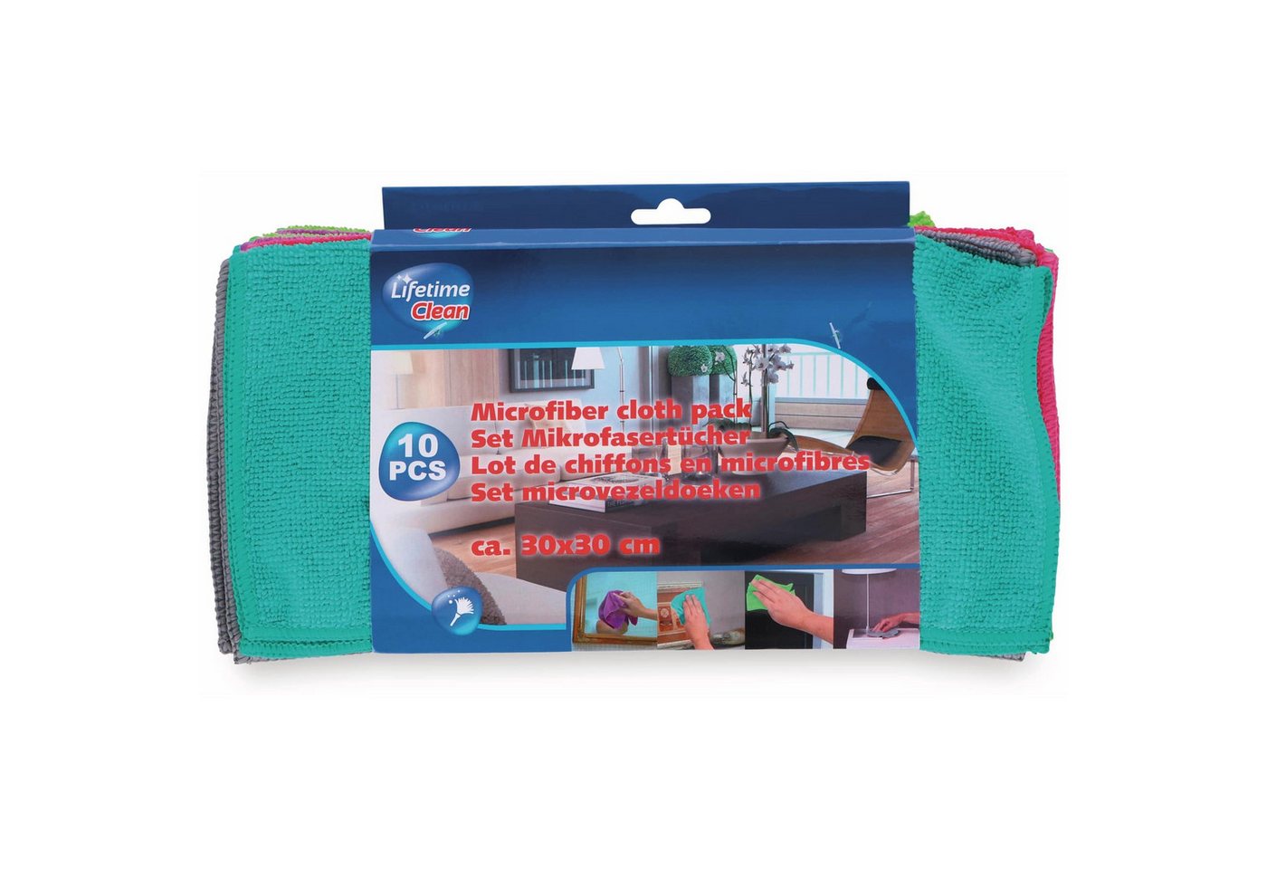 Thumbnail - Lifetime LIFETIME Mikrofaser-Reinigungstücher CLEAN, 10 Mikrofasertuch