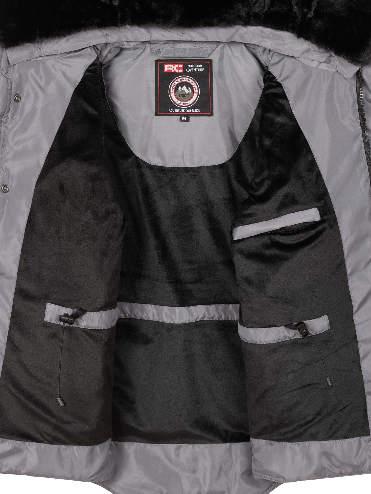 Rock Creek Winterjacke Herren Jacke mit Kunstfellkragen H-393