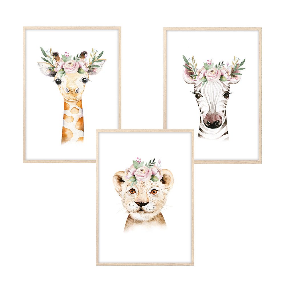 MeinBaby123® Poster Bilder Kinderzimmer, Tiere Poster günstig online kaufen