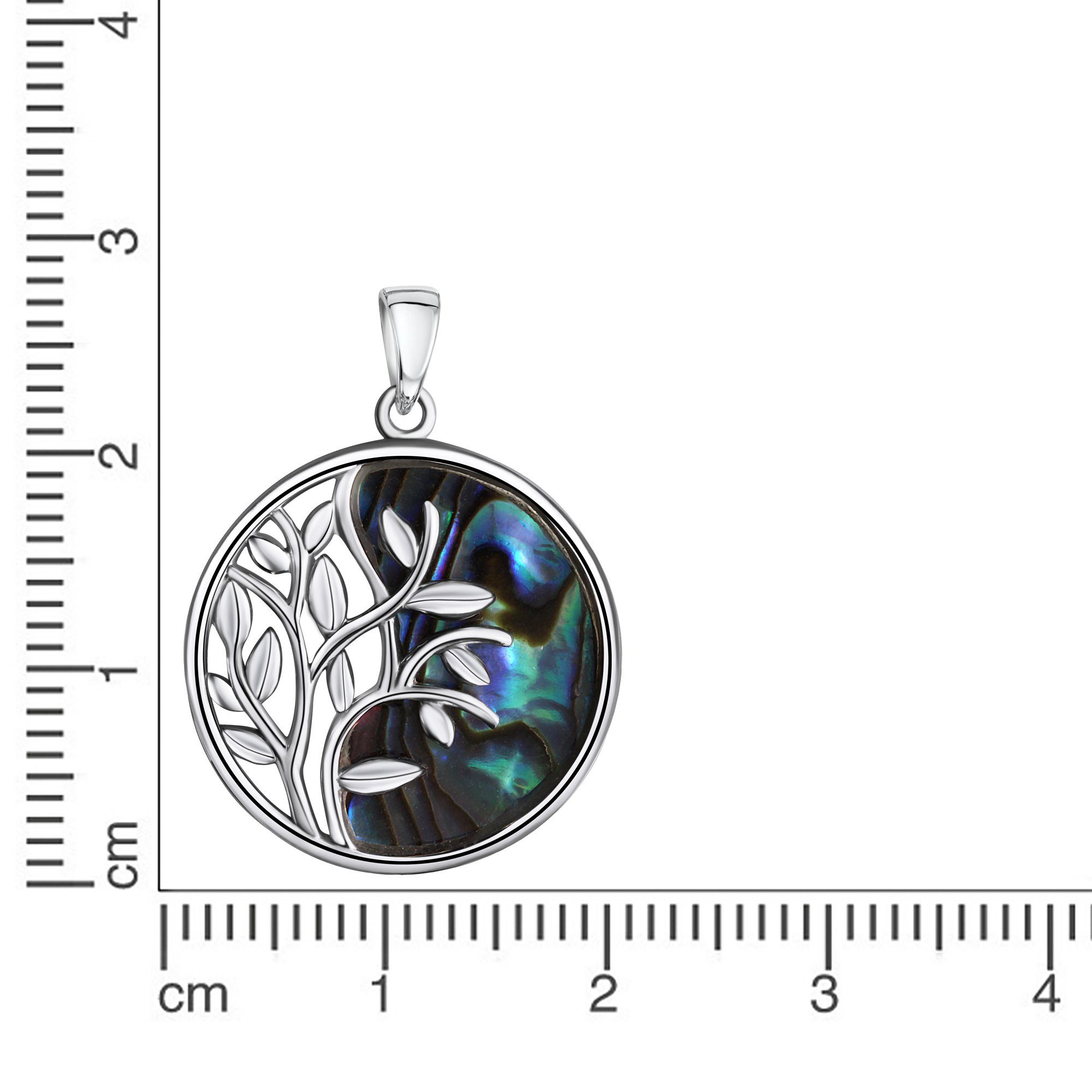 Kettenanhänger Vivance rhodiniert 925-Sterling Abalone Silber