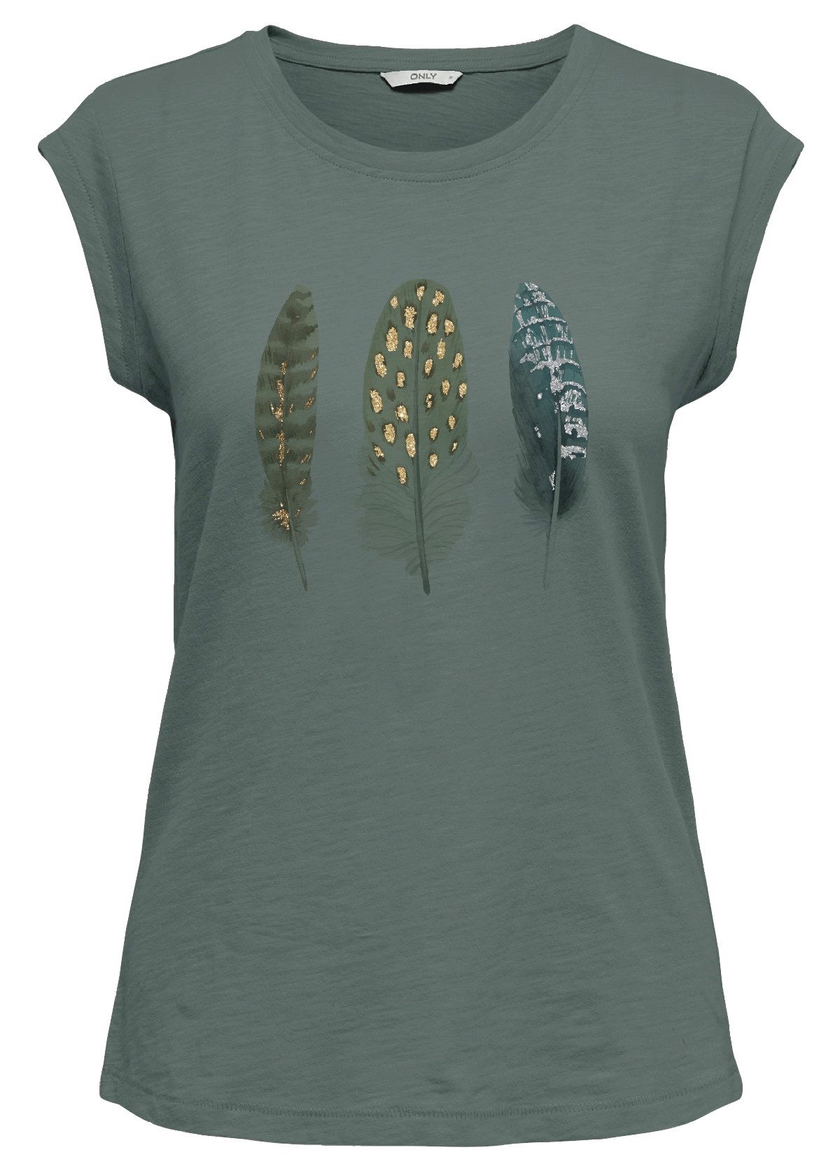 ONLY Kurzarmshirt FEEL/FEATHERS TOP BOX CS JRS