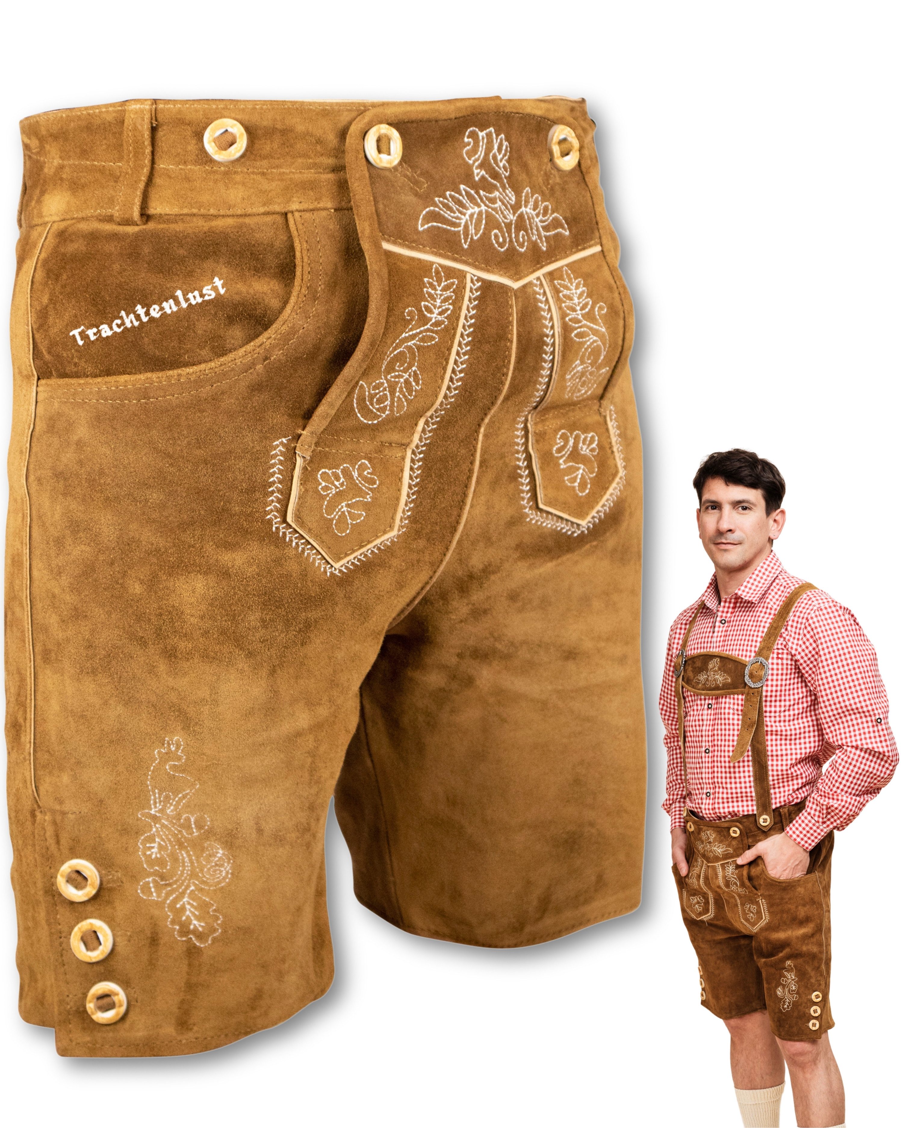 HOFGLANZ Trachtenlederhose Herren Lederhose, traditionelle Trachtenhose günstig online kaufen