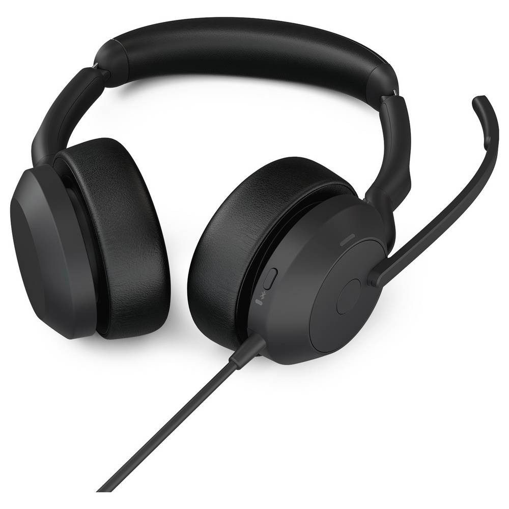 Jabra Headset, USB-C/A + Bluetooth, Stereo, UC-zertifiziert 25089-989-799 Kopfhörer (Headset, Mikrofon-Stummschaltung, Lautstärkeregelung)