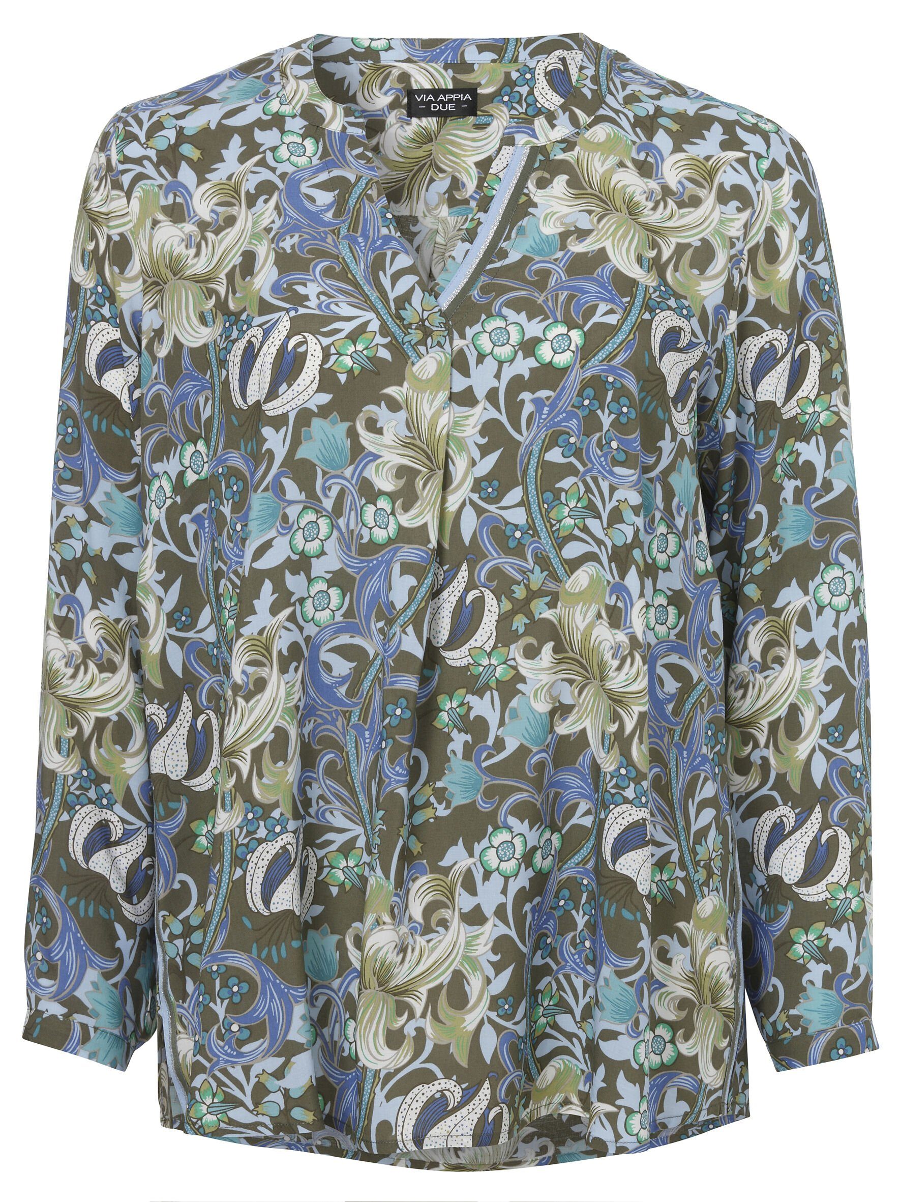 Langarmbluse Feminine Schlupfbluse mit floralem Allover-Muster