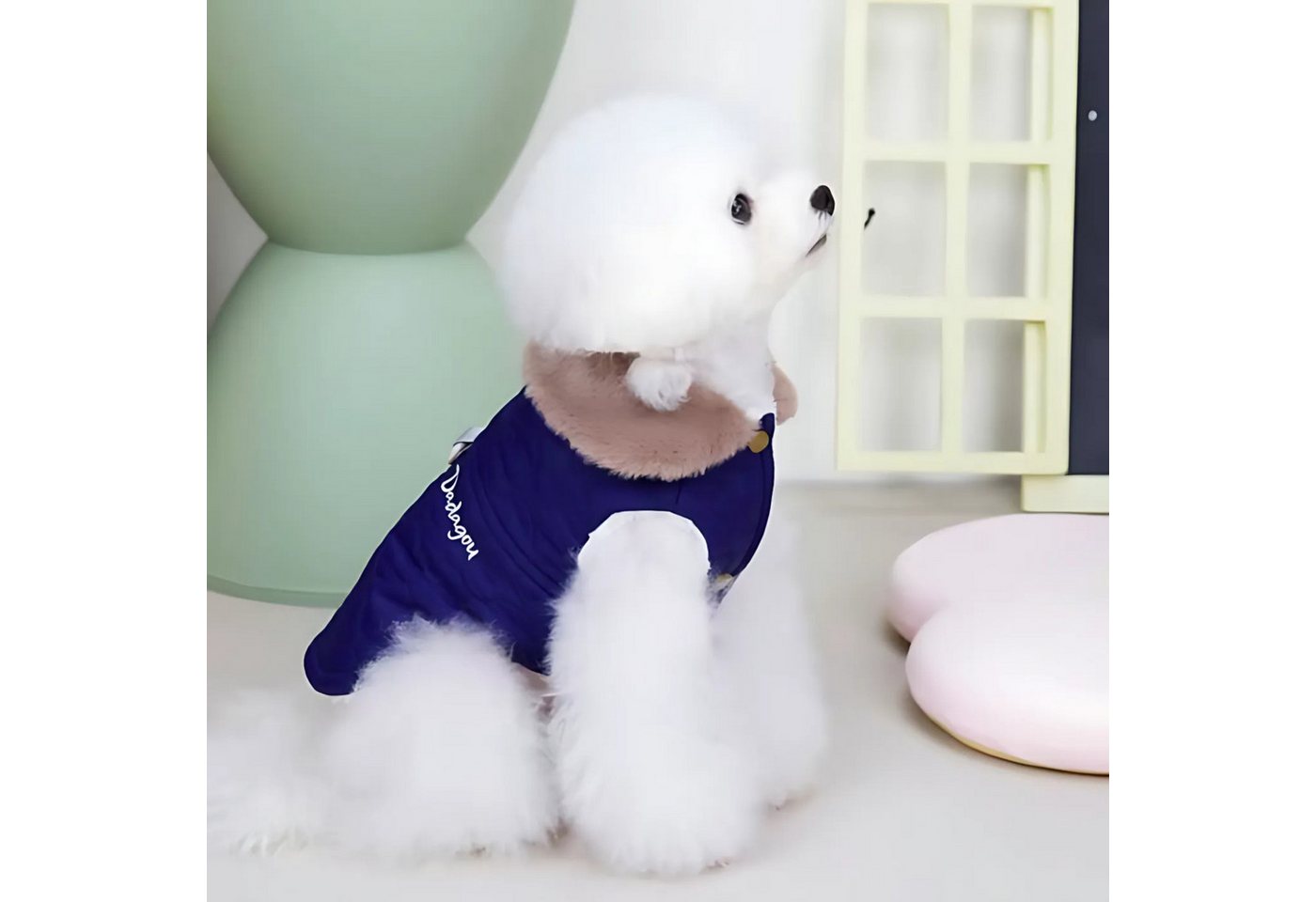 Thumbnail - HS.SUPPLY Hundejacke niedliche Hundejacke mit Leinenhaken, Für Hunde in verschiedenen Größen, Kuschelkragen & weiches In...