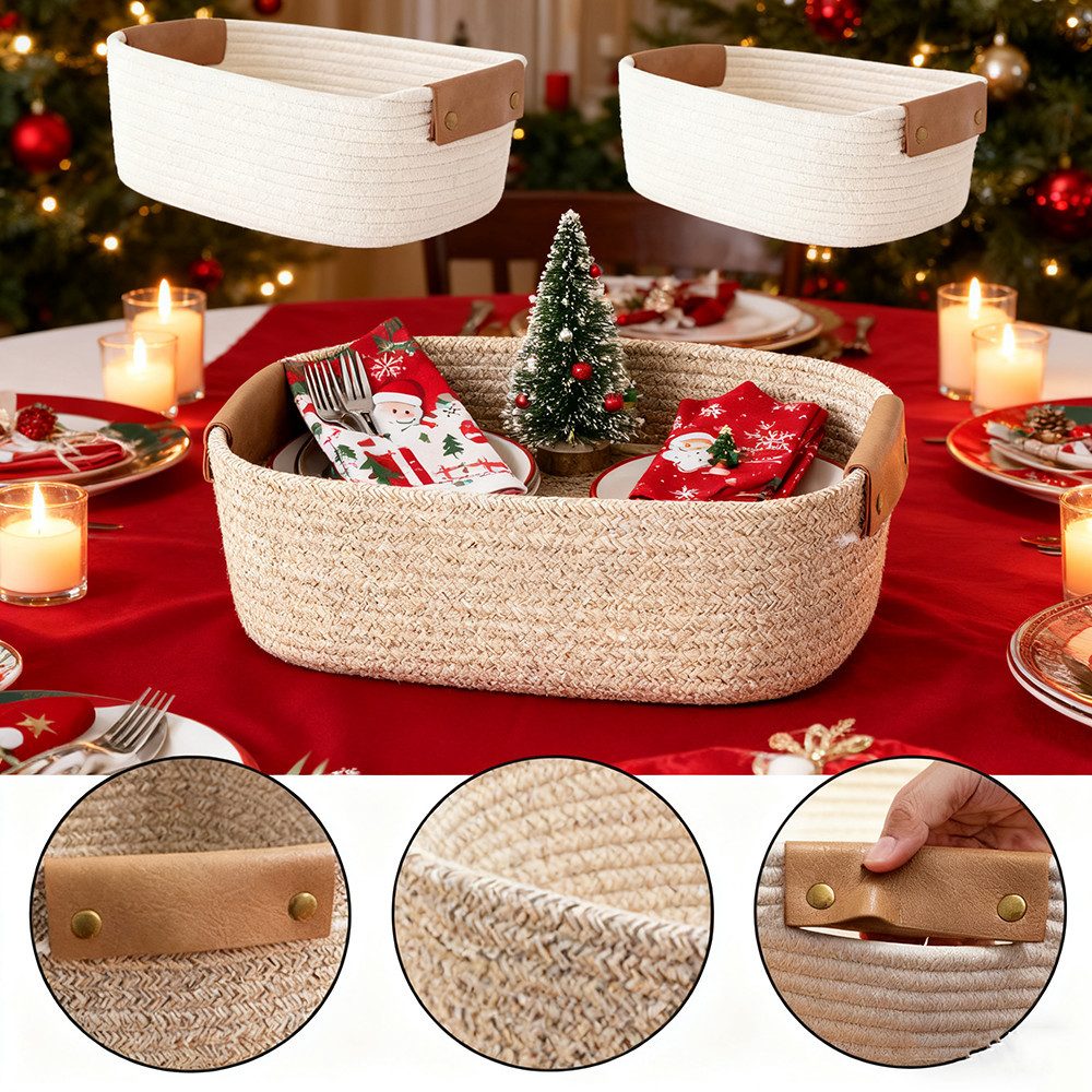 CLTYQ Aufbewahrungskorb Aufbewahrungskorb Geflochten,Kinderzimmer, Badezimm günstig online kaufen