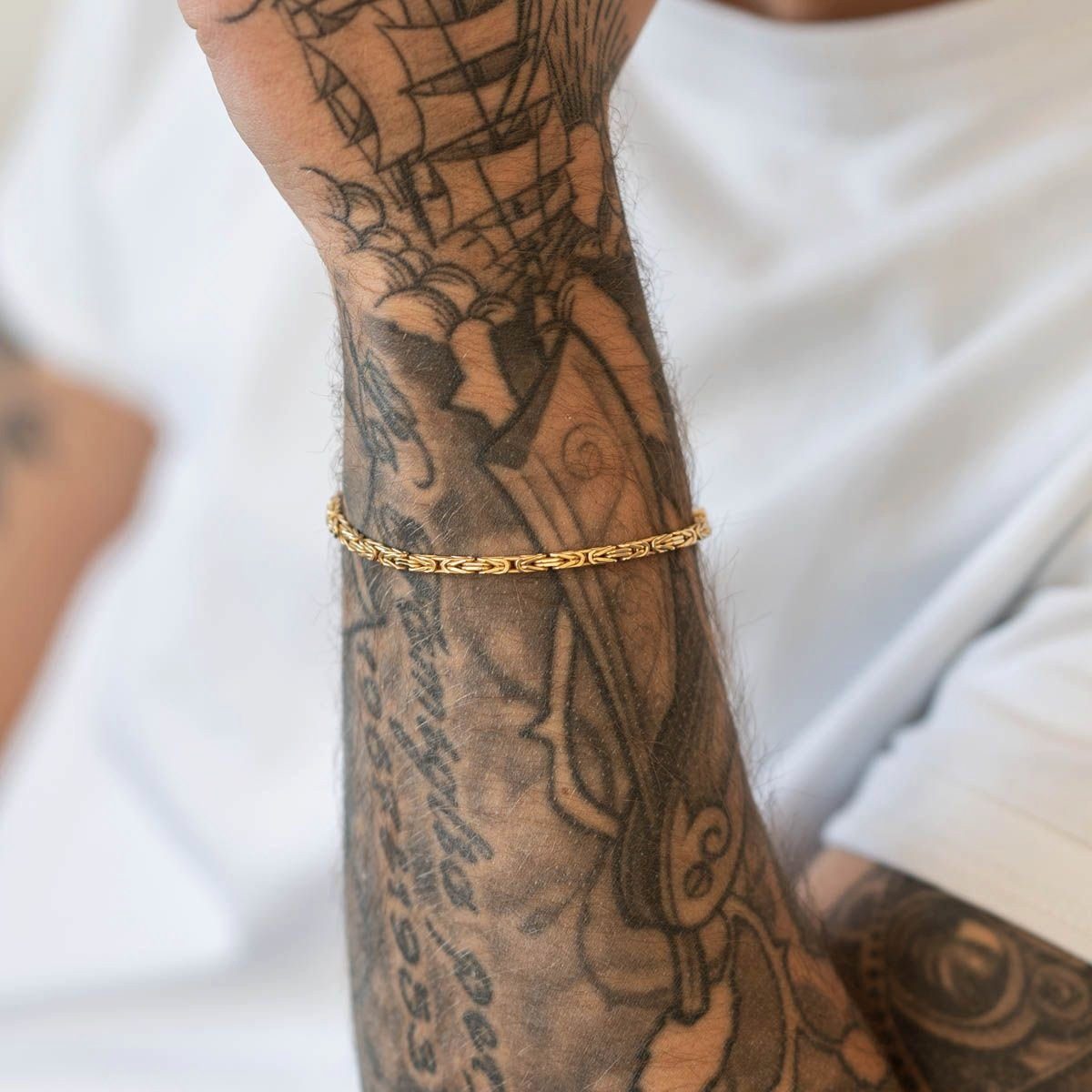 Materia Königsarmband Herren Gold Königskette massiv 3mm SA-152, Sterlingsi günstig online kaufen