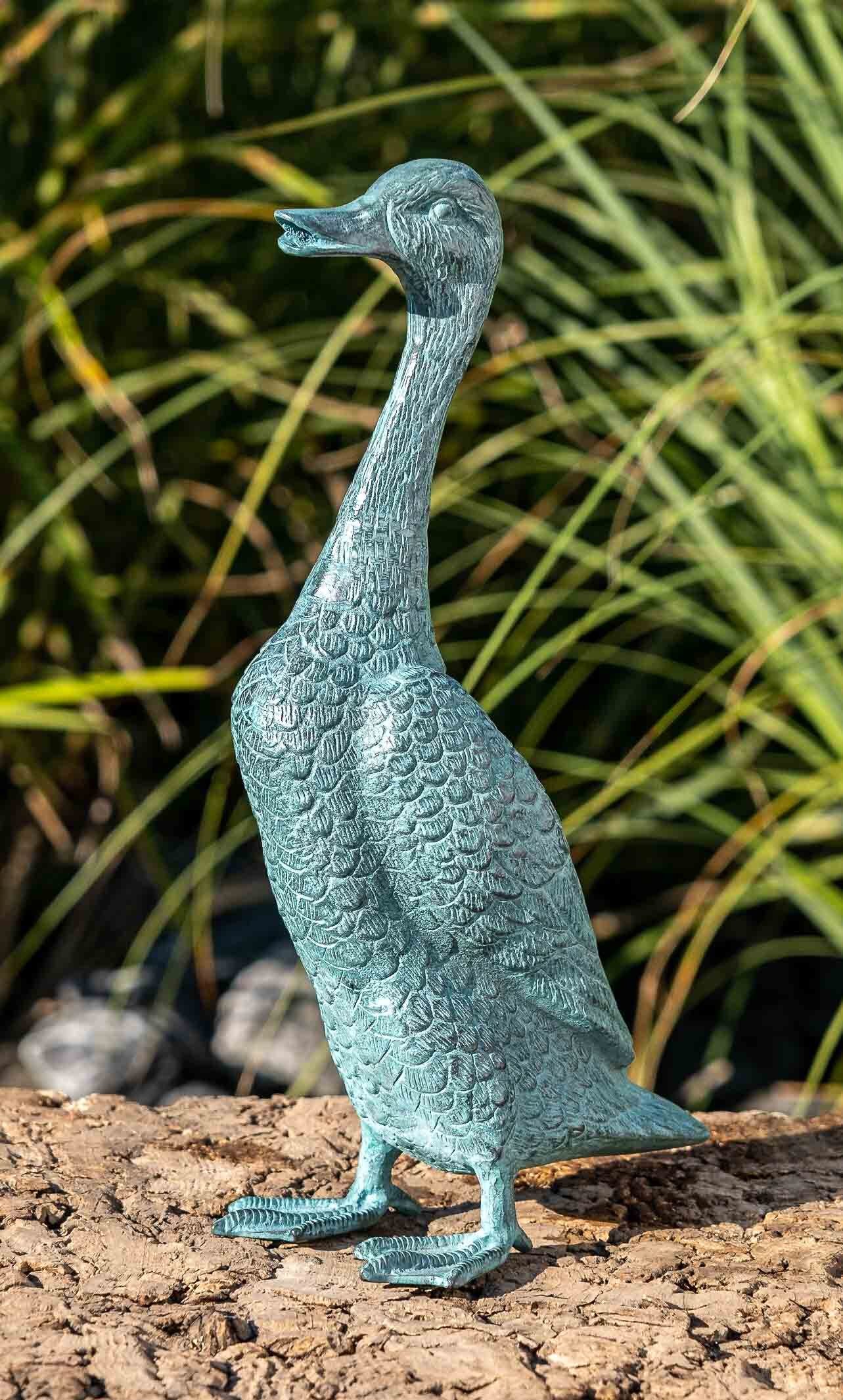Bronze Bronze-Skulptur IDYL Gartenfigur Ente, IDYL