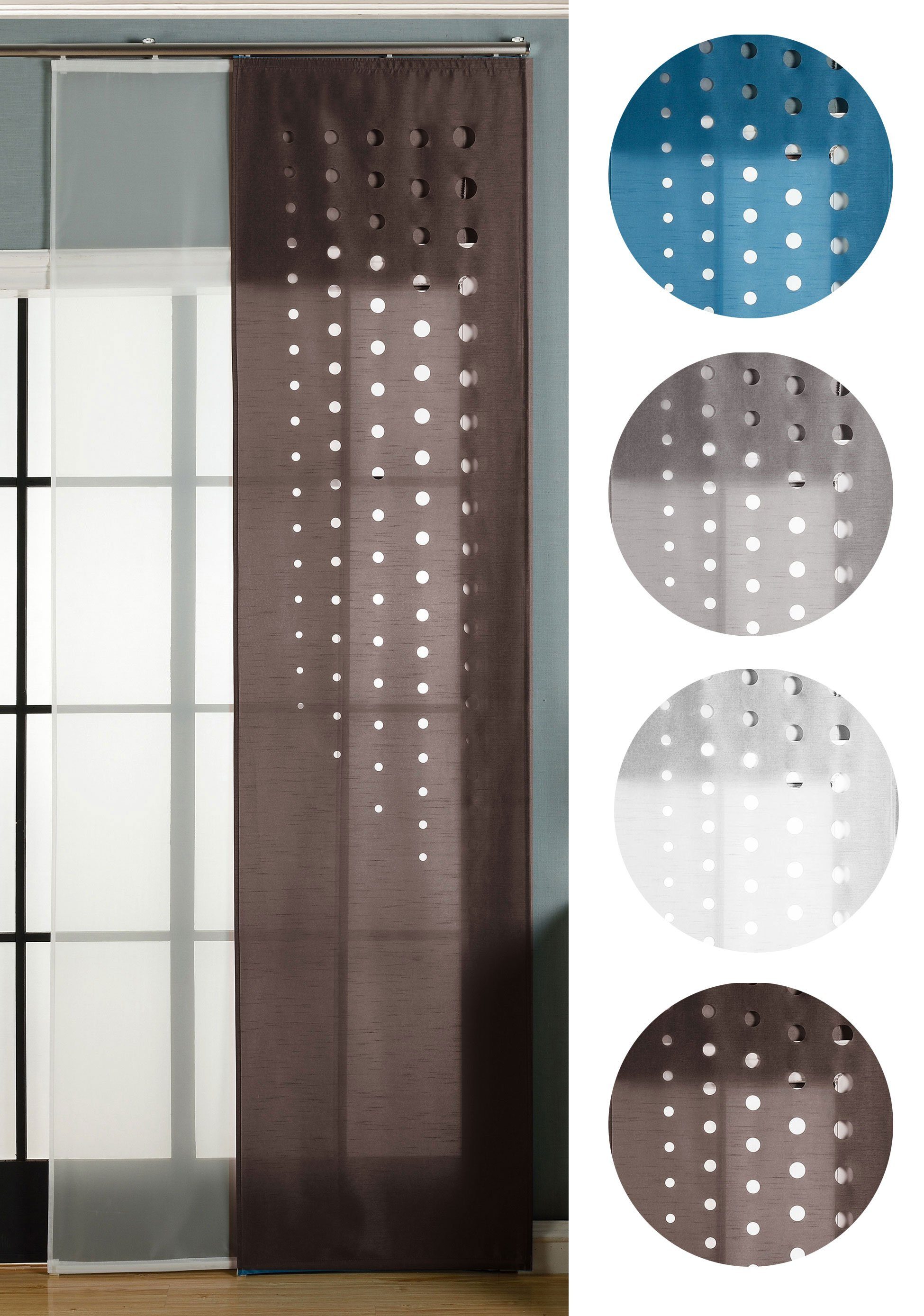 Gardinenbox Schiebegardine (2 St), Paneelwagen, blickdicht, günstig online kaufen