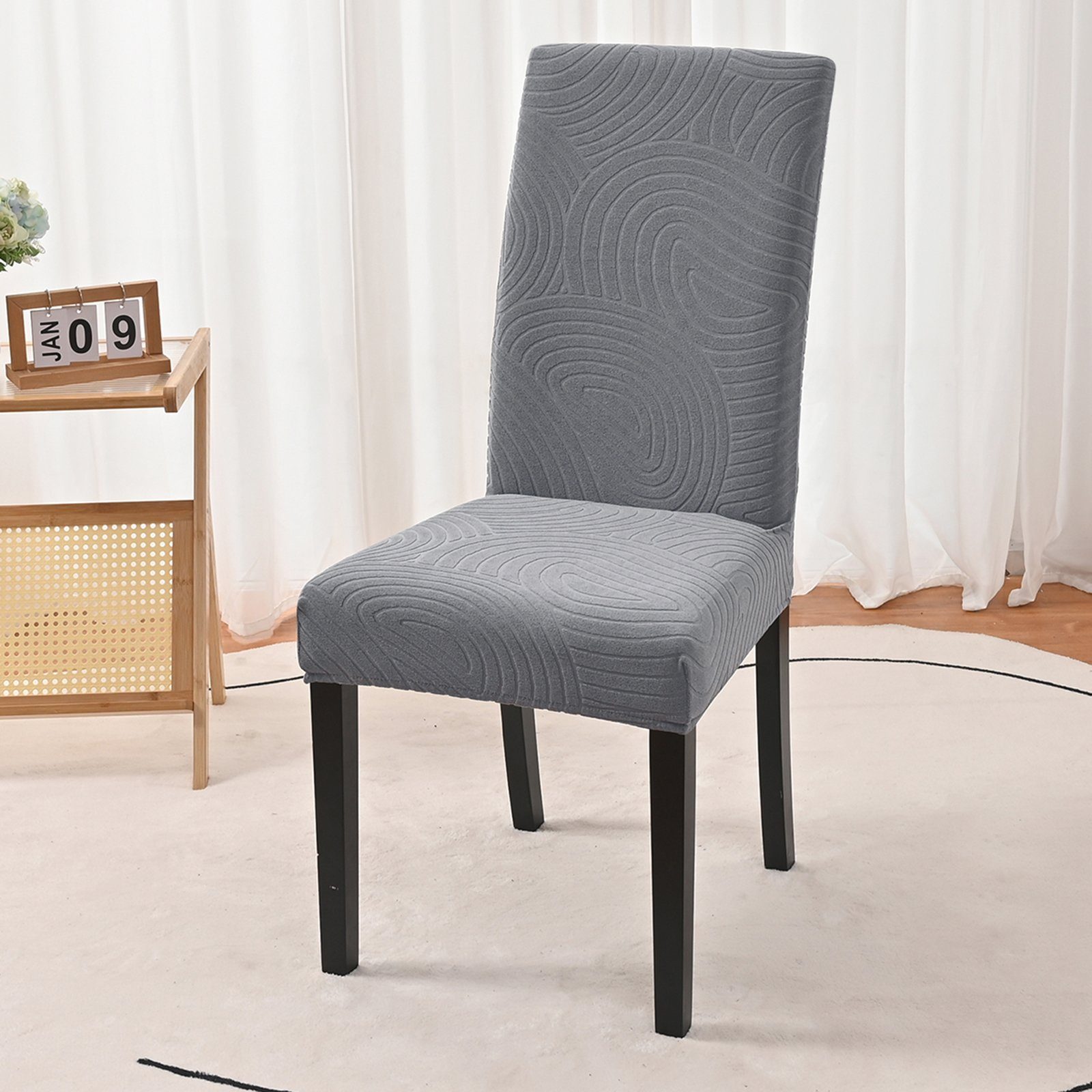 ZUOZHE Stretch Stuhlbezug Mit Armlehnen - Elastisch, Waschbar, Light Brown, 2-tlg.