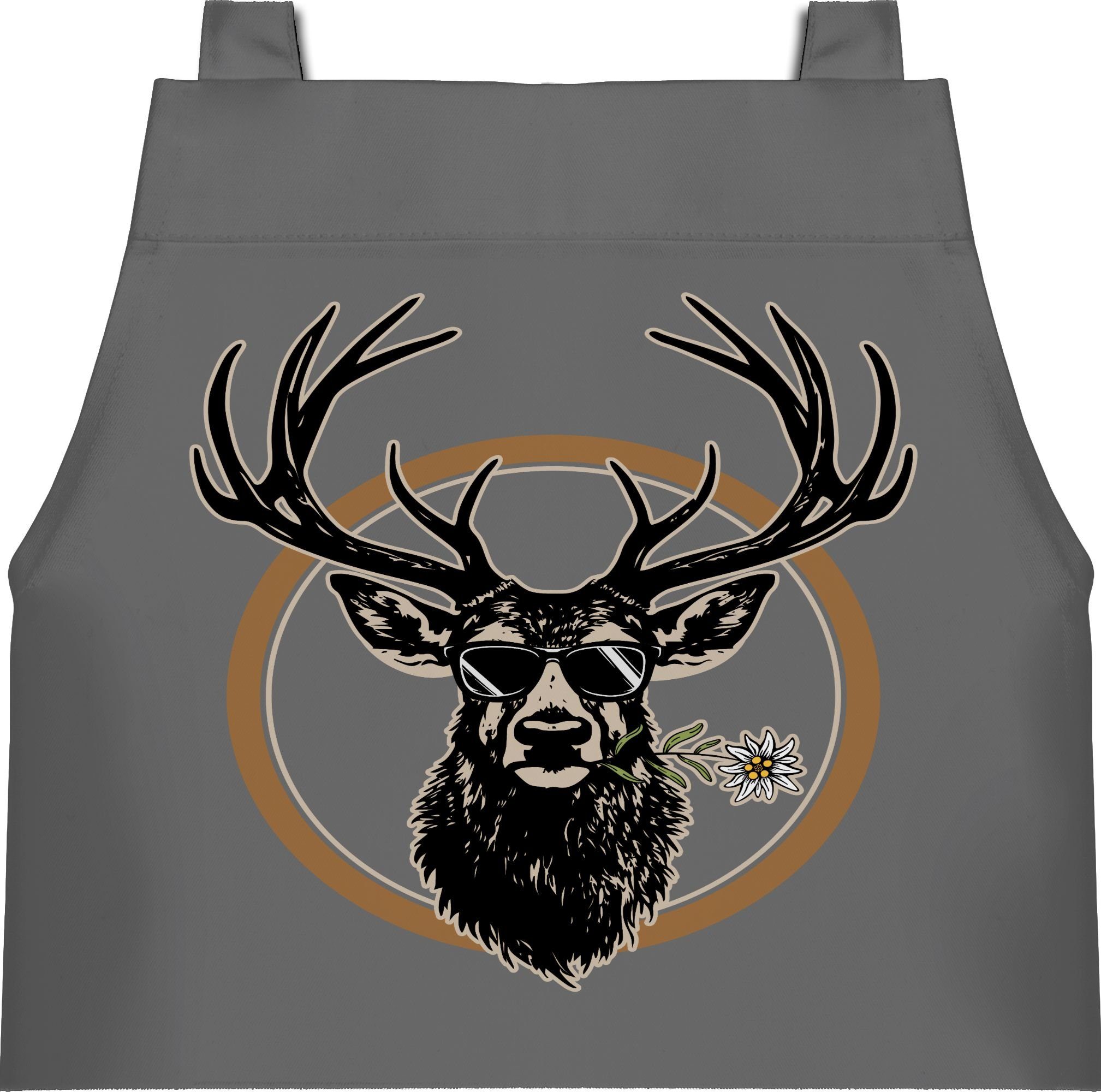 Shirtracer Kochschürze Cooler Hirsch Hirschgeweih Jäger, günstig online kaufen