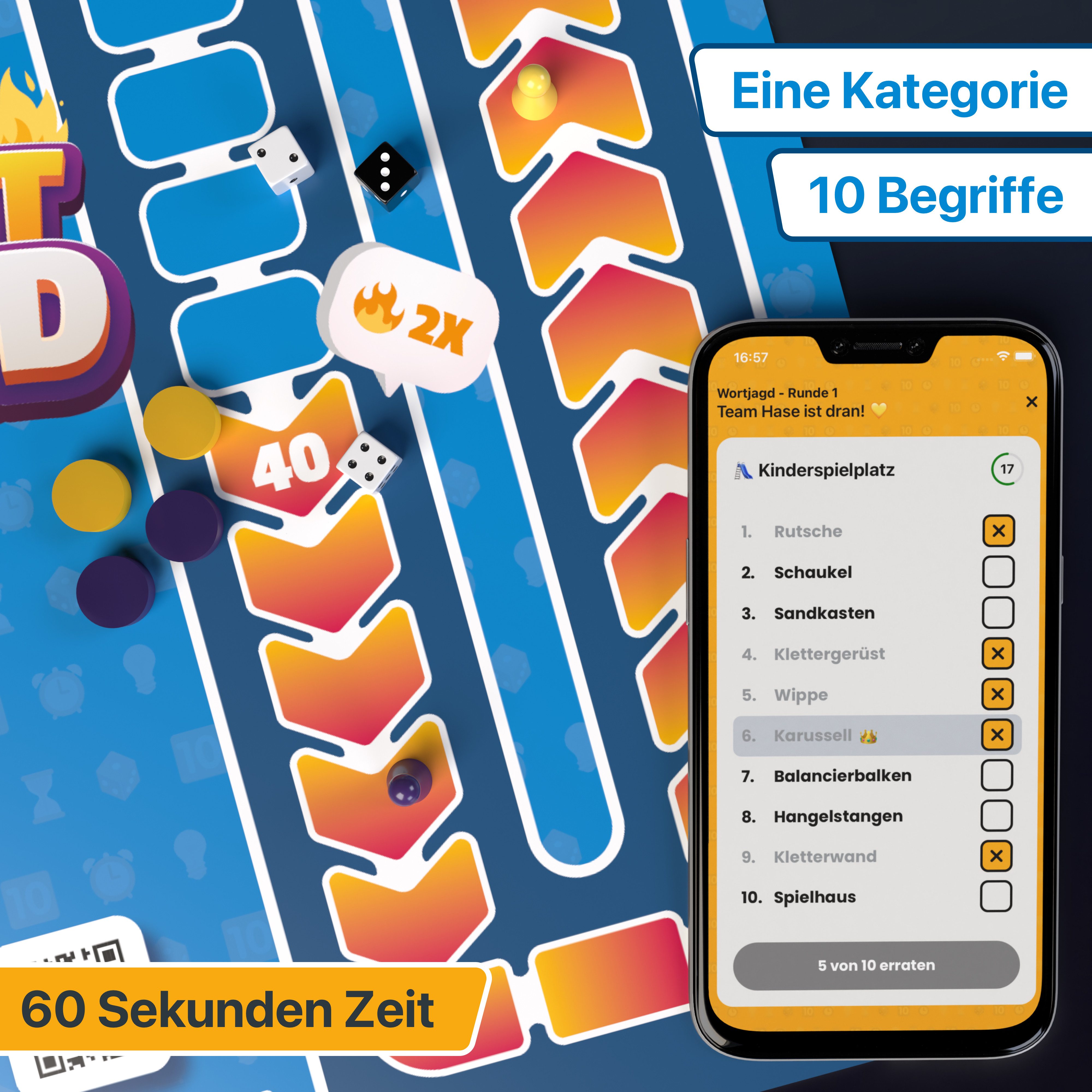 Wortjagd Spiel Wortjagd - Jage die Top 10