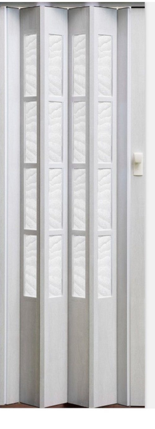Vivaldi Falttür Schiebetür weiß gewischt Fenster Schloss H. 203 cm B. bis 86 cm cgl281 (1 Packung Karton, 1-St., 1 Set), teils vormontiert