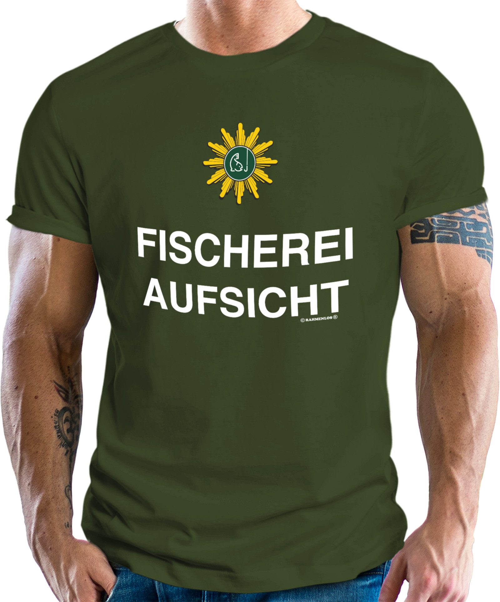 T-Shirt für Angler und Fischer - Fischerei Aufsicht