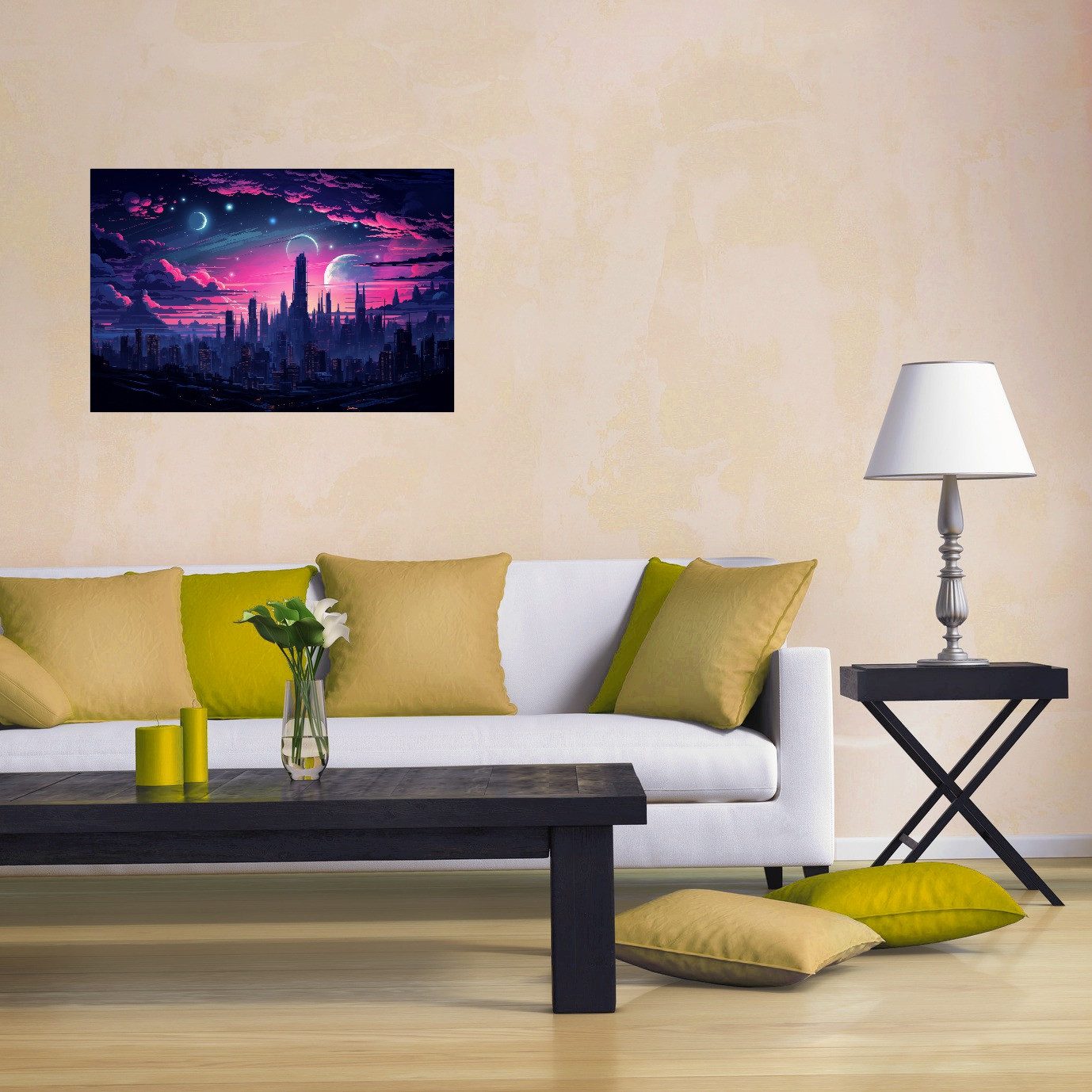 Wallario Poster, Galaxie in der Abenddämmerung, in verschiedenen Ausführungen