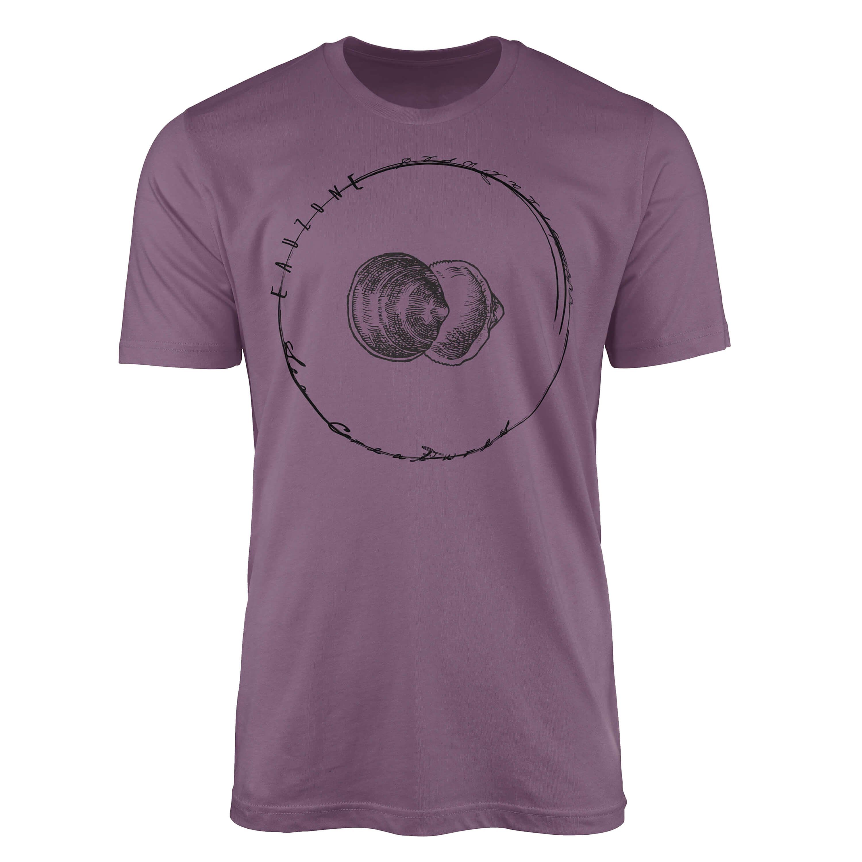 Sinus Art T-Shirt T-Shirt Tiefsee Fische - Serie: Sea Creatures, feine Struktur und sportlicher Schnitt / Sea 010 Shiraz