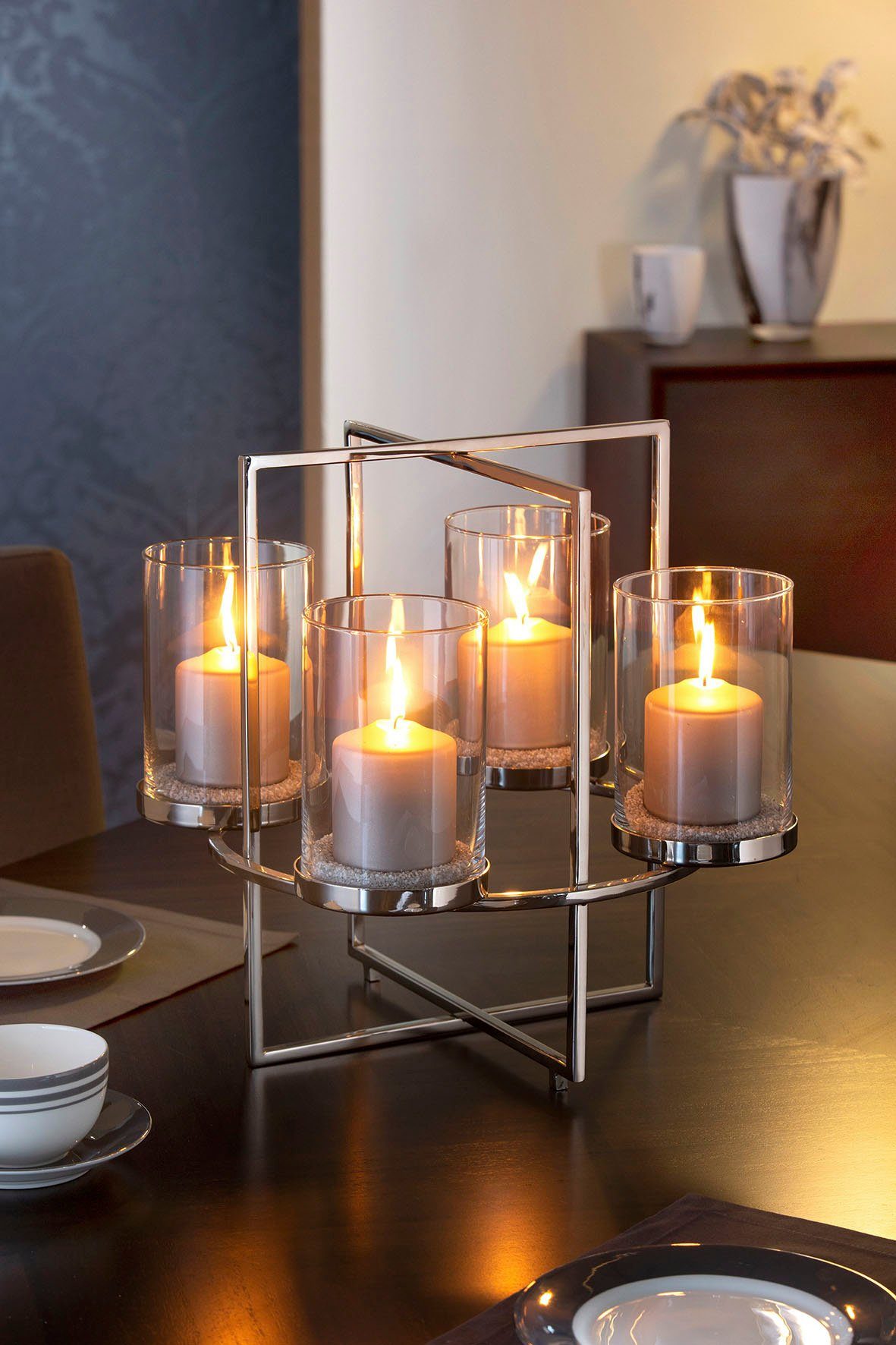 Fink Kerzenleuchter NORMAN, Weihnachtsdeko, 4-flammig, Adventsleuchter (1 S günstig online kaufen