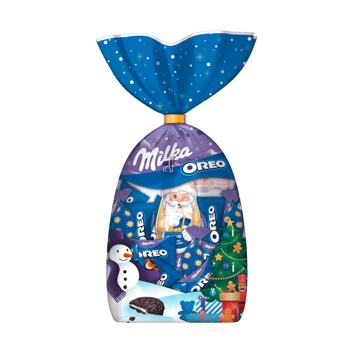 MILKA Schokolade, Milka Oreo Weihnachtsmischung gemischte Schokolade Packung 221g