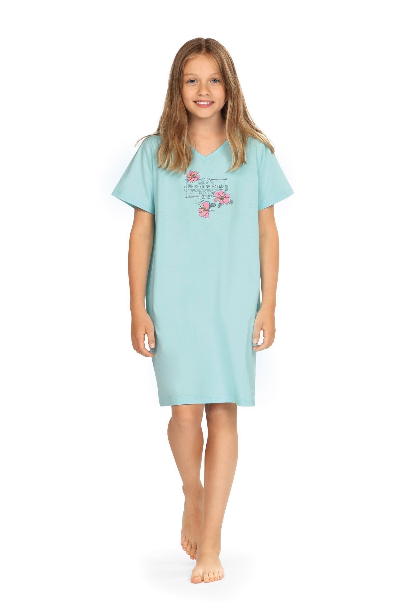 1-tlg., Kids gletscher Nachthemd Sleepshirt Nachthemd Pastell Pyjama comtessa (Set, Comte Set) Mädchen Baumwolle