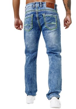 Code47 Regular-fit-Jeans Herren Jeans Hose Straight Fit Männer Regular Denim Designerjeans