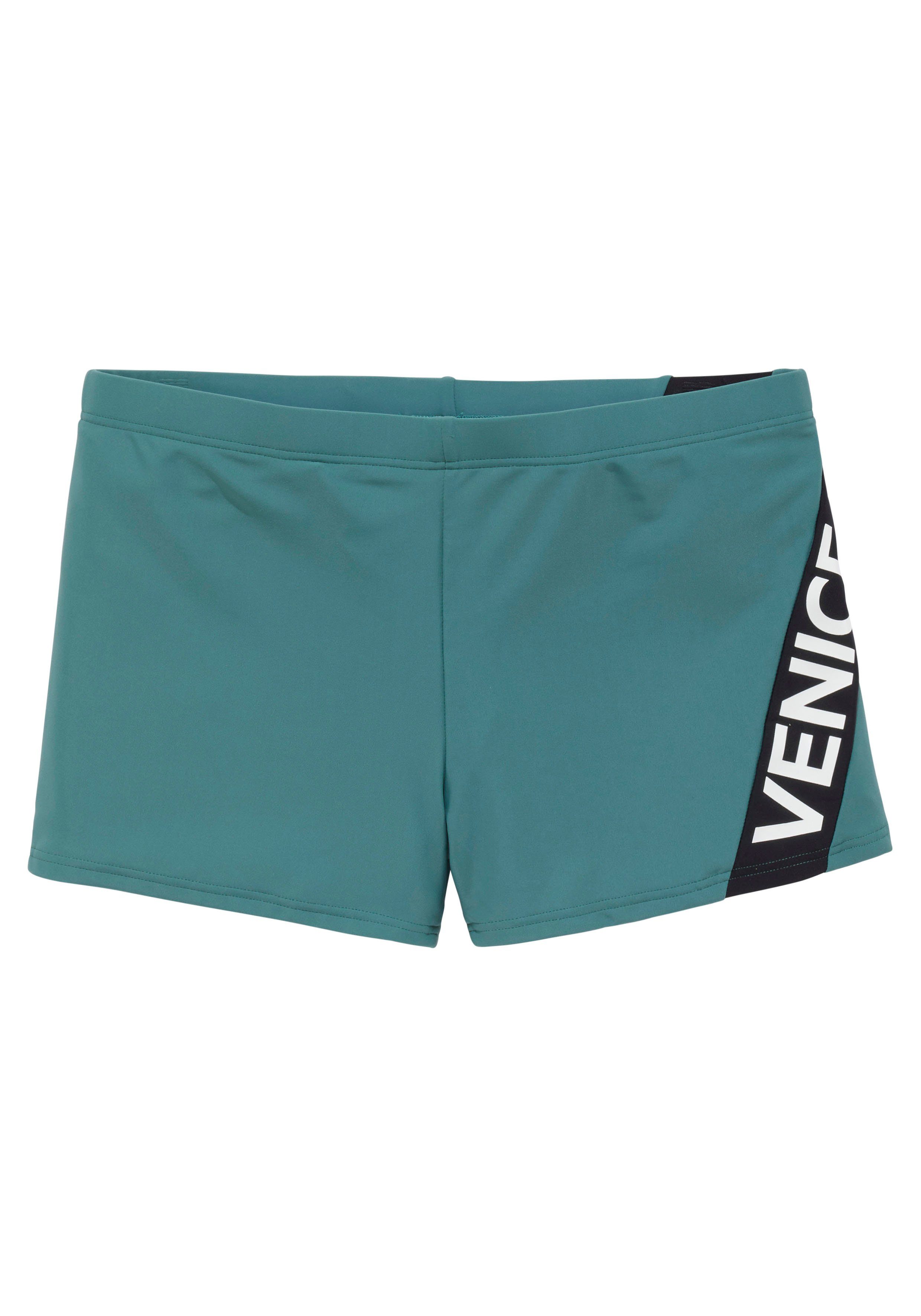 Venice Beach Boxer-Badehose mit Logo-Schriftzug