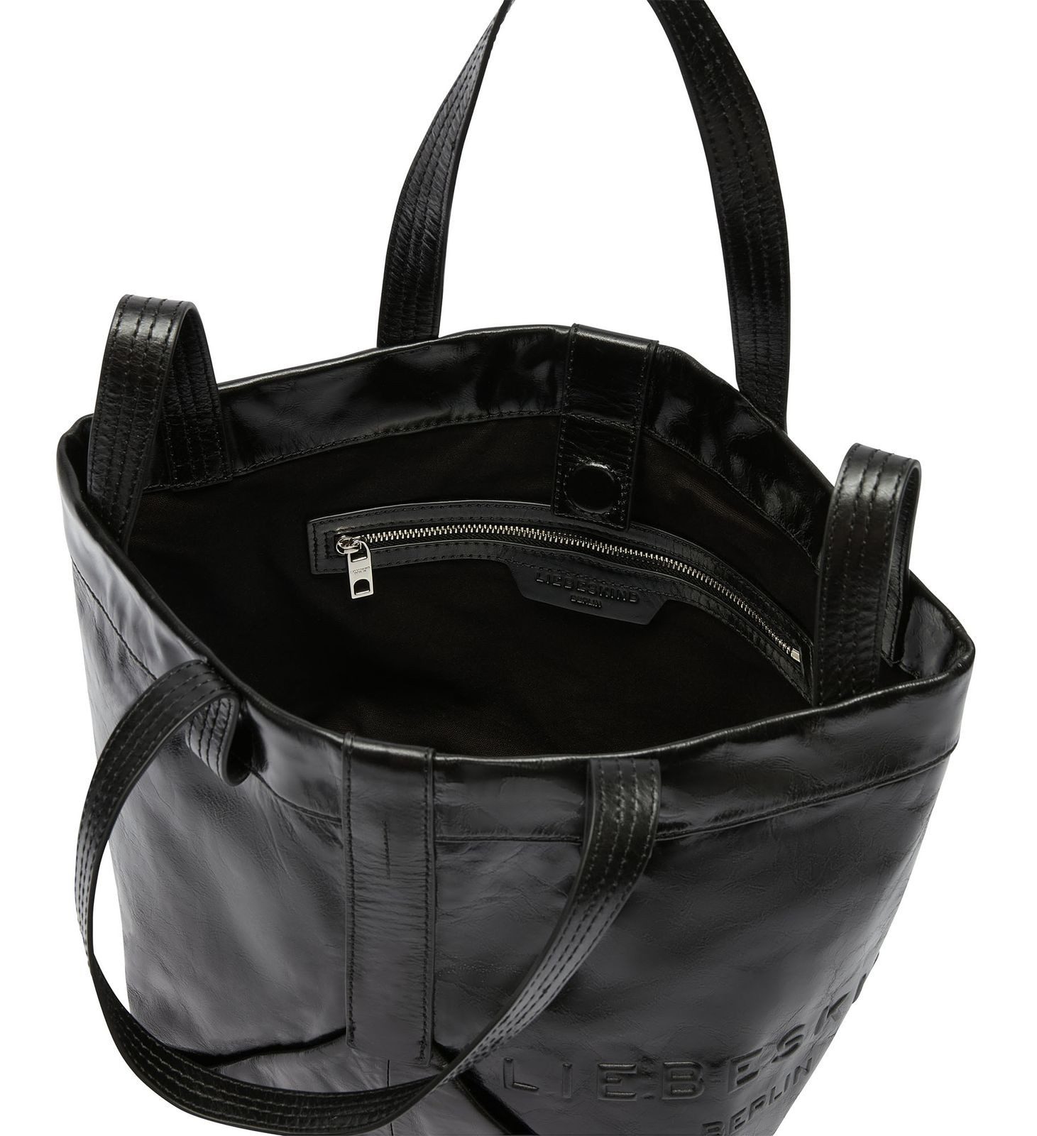Liebeskind Berlin Schultertasche Elvira Paper Touch Crinkle, aus echtem Rindsleder