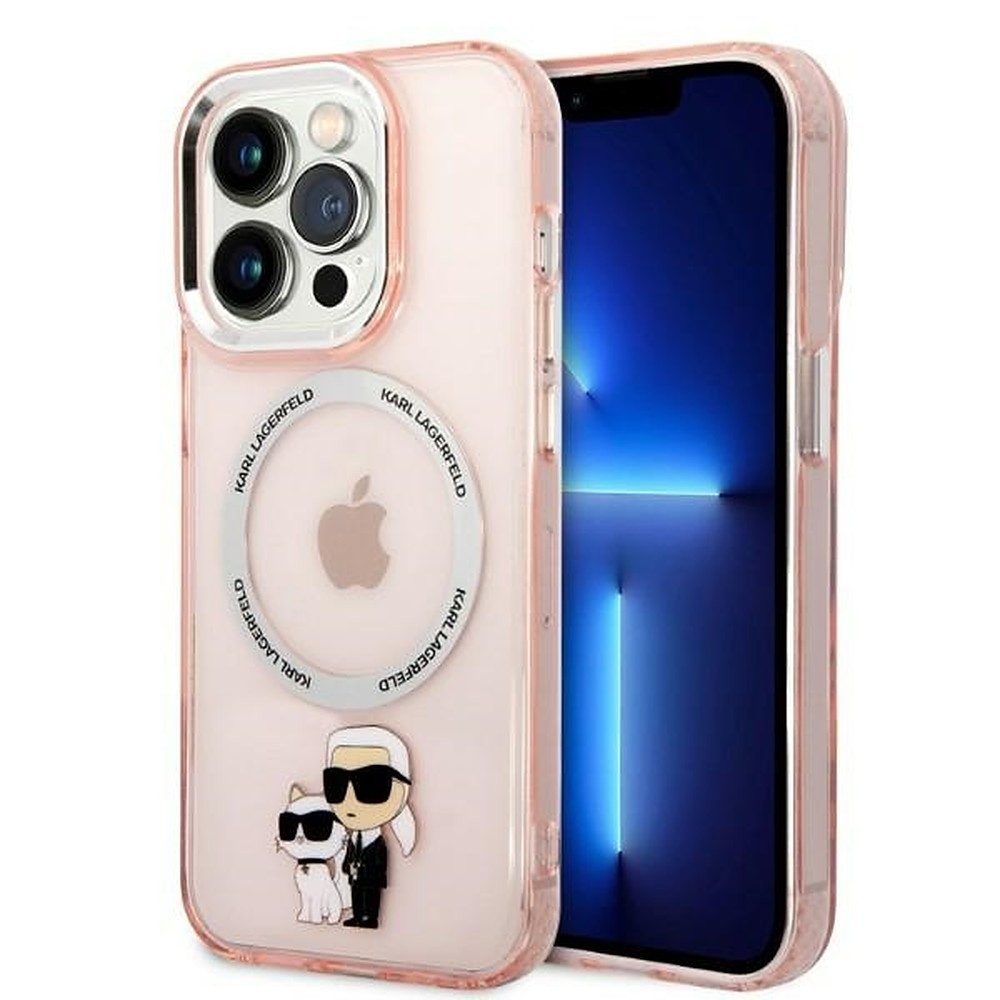 KARL LAGERFELD Handyhülle MagSafe-Hülle Schutzcase, Lizenzprodukt Karl Lagerfeld, MagSafe-fähig, Figuren-Motiv