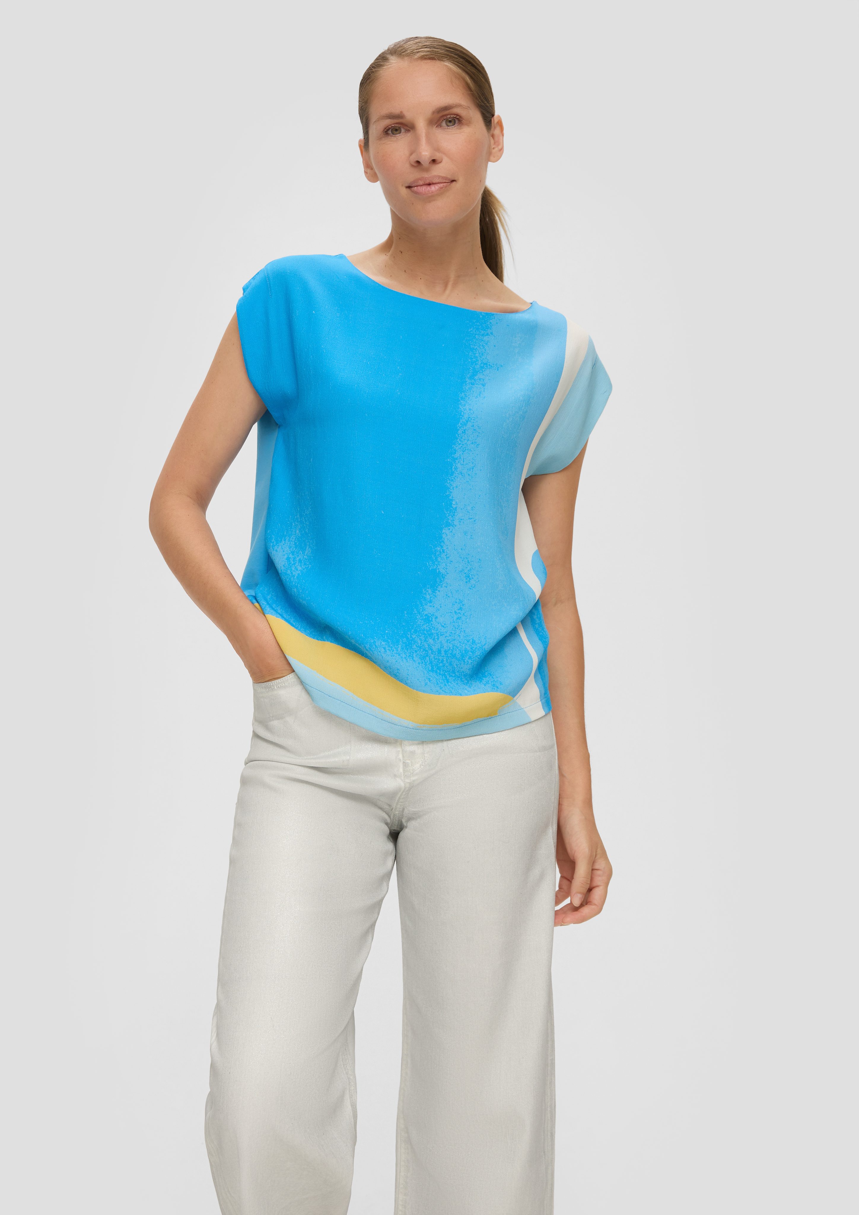 s.Oliver BLACK LABEL Shirttop Baumwoll-T-Shirt mit günstig online kaufen