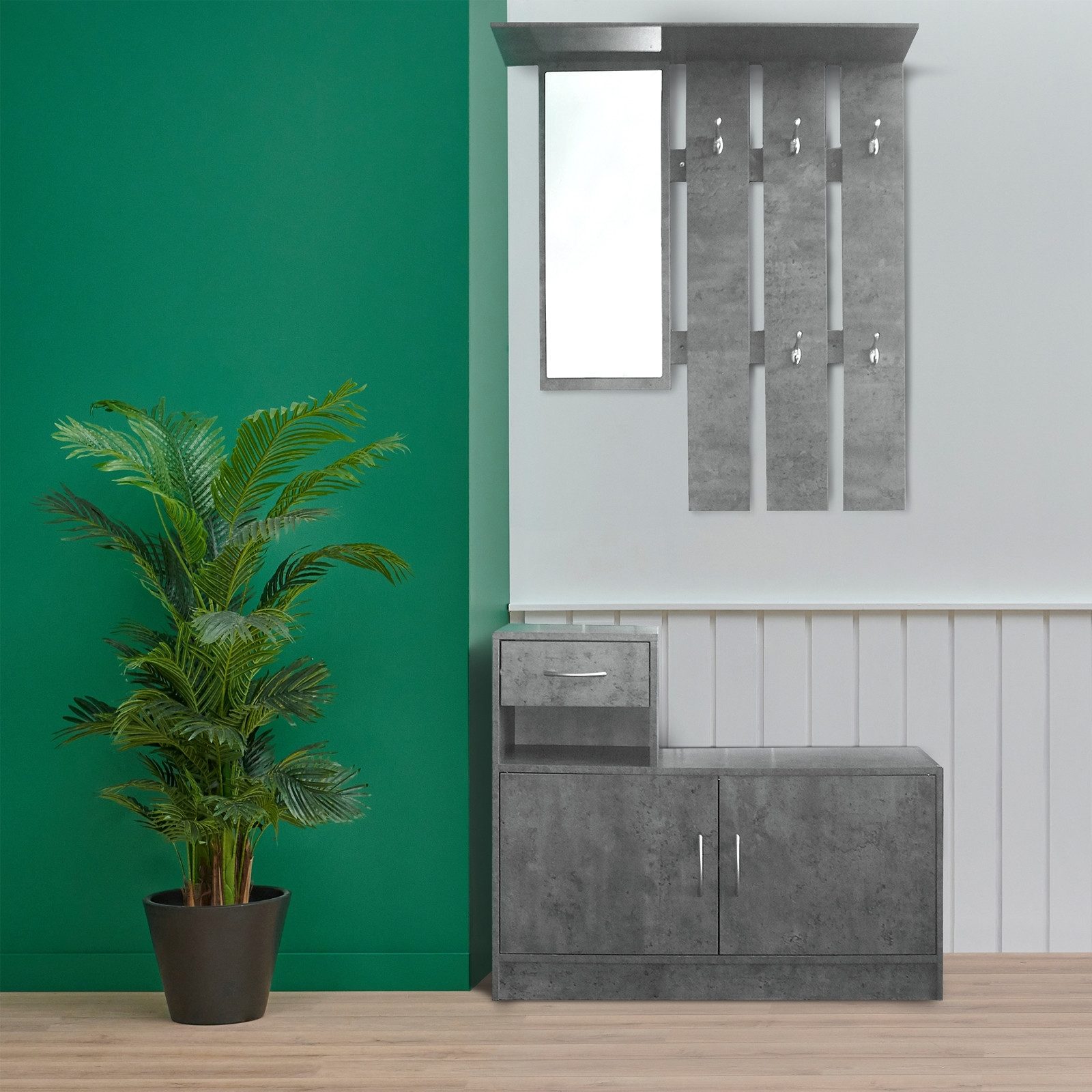 HTI-Line Garderoben-Set Garderobe Thekla, (Set, 2-St., günstig online kaufen