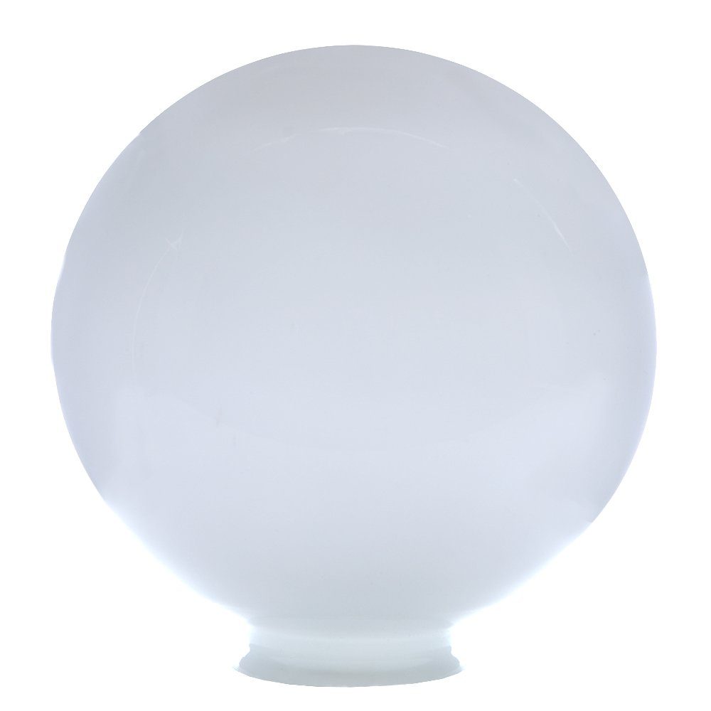 Home4Living Lampenschirm Kugelglas Lampenglas Ø 250mm Ersatzglas Glasschirm Glaskugel, Opalglas weiß mit Kragenrand