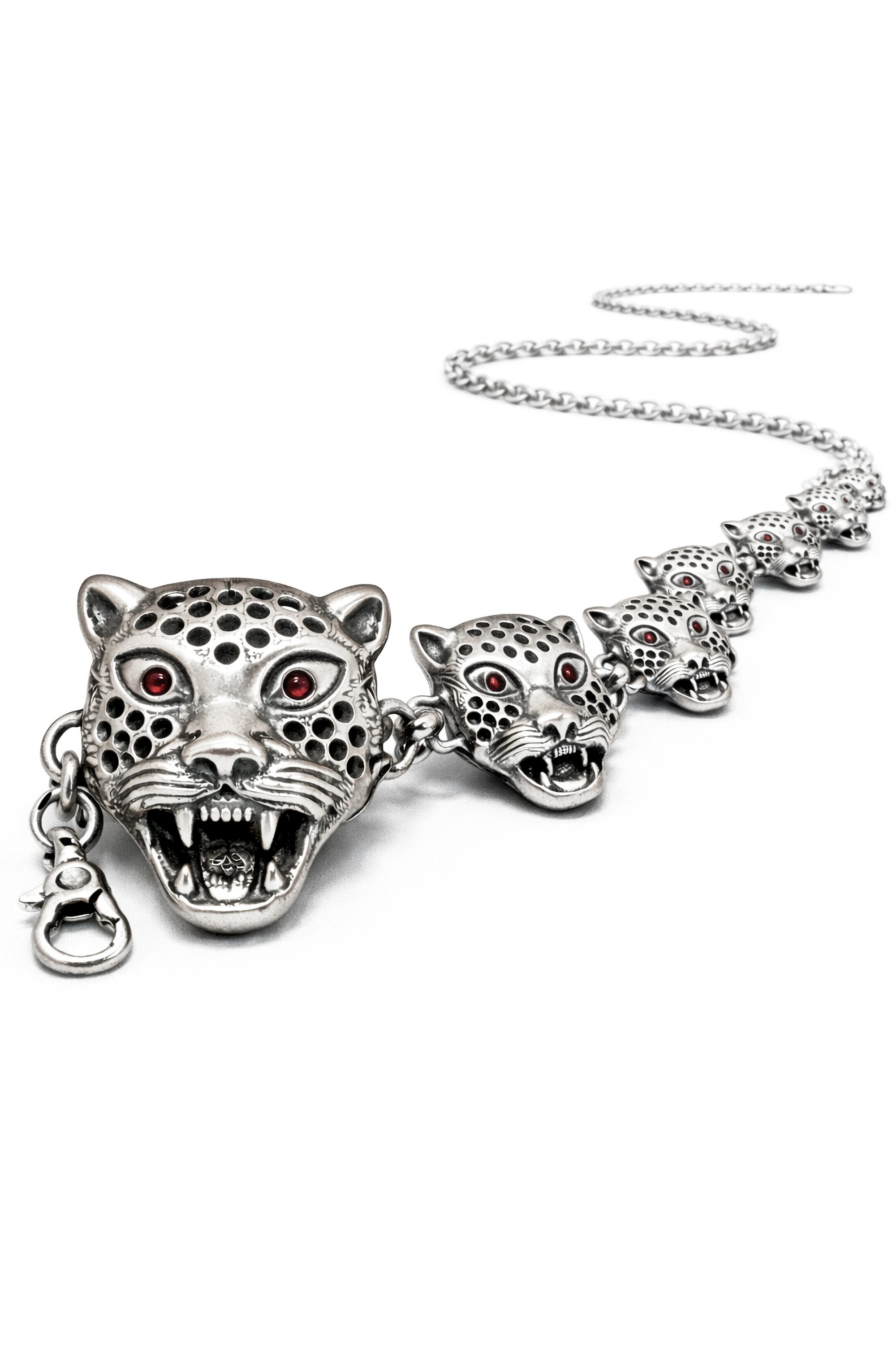 COLLEZIONE ALESSANDRO Kettengürtel Tiger Eye mit Tigern mit roten Augen, Made in Italy