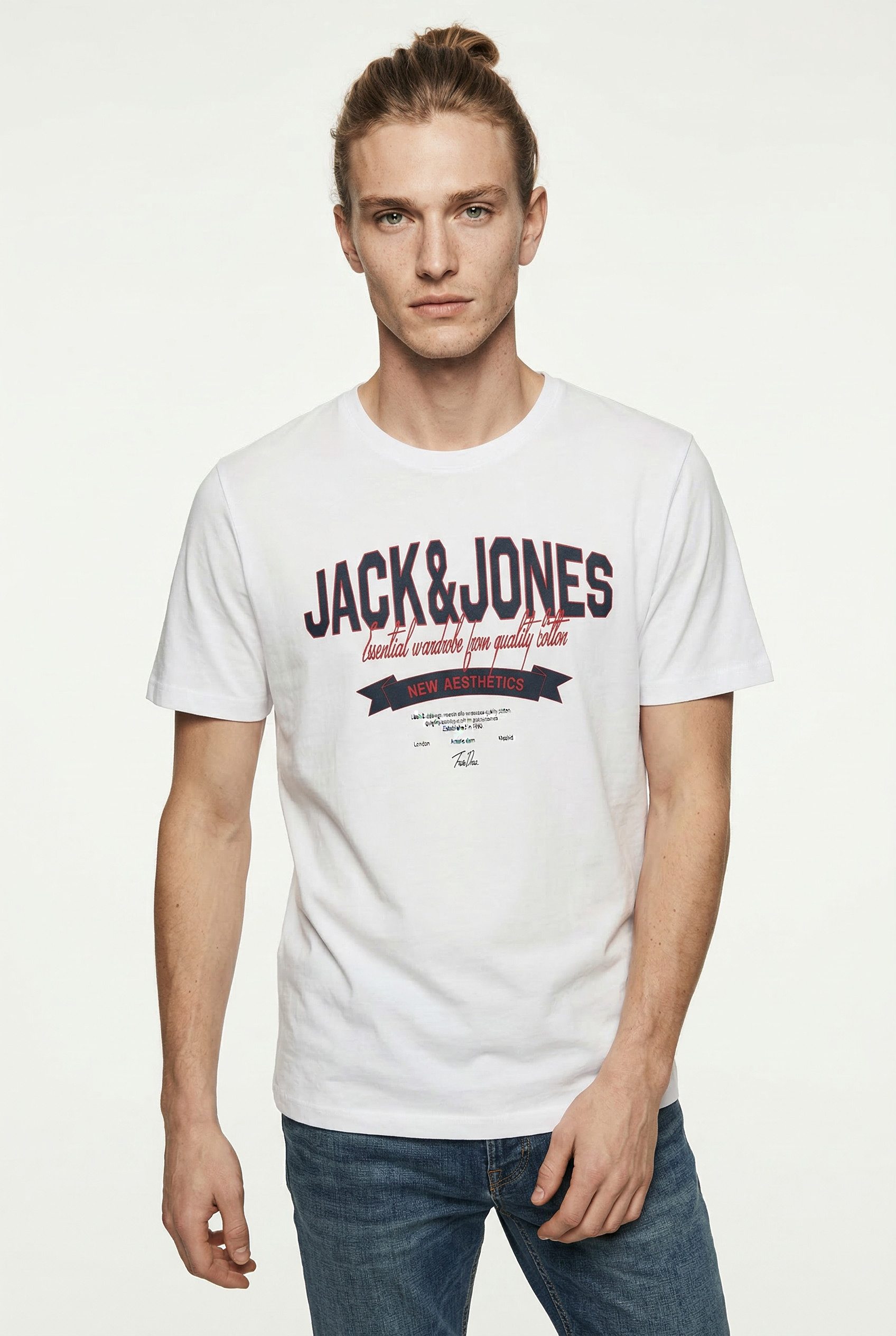 Jack & Jones Rundhalsshirt JJELOGO TEE SS O-NECK 2 COL SS26 SN mit Grafikprint
