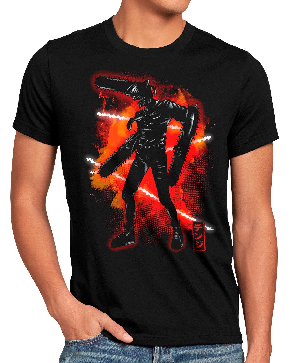 style3 T-Shirt Cosmic Hunter denji anime manga chainsaw man devil