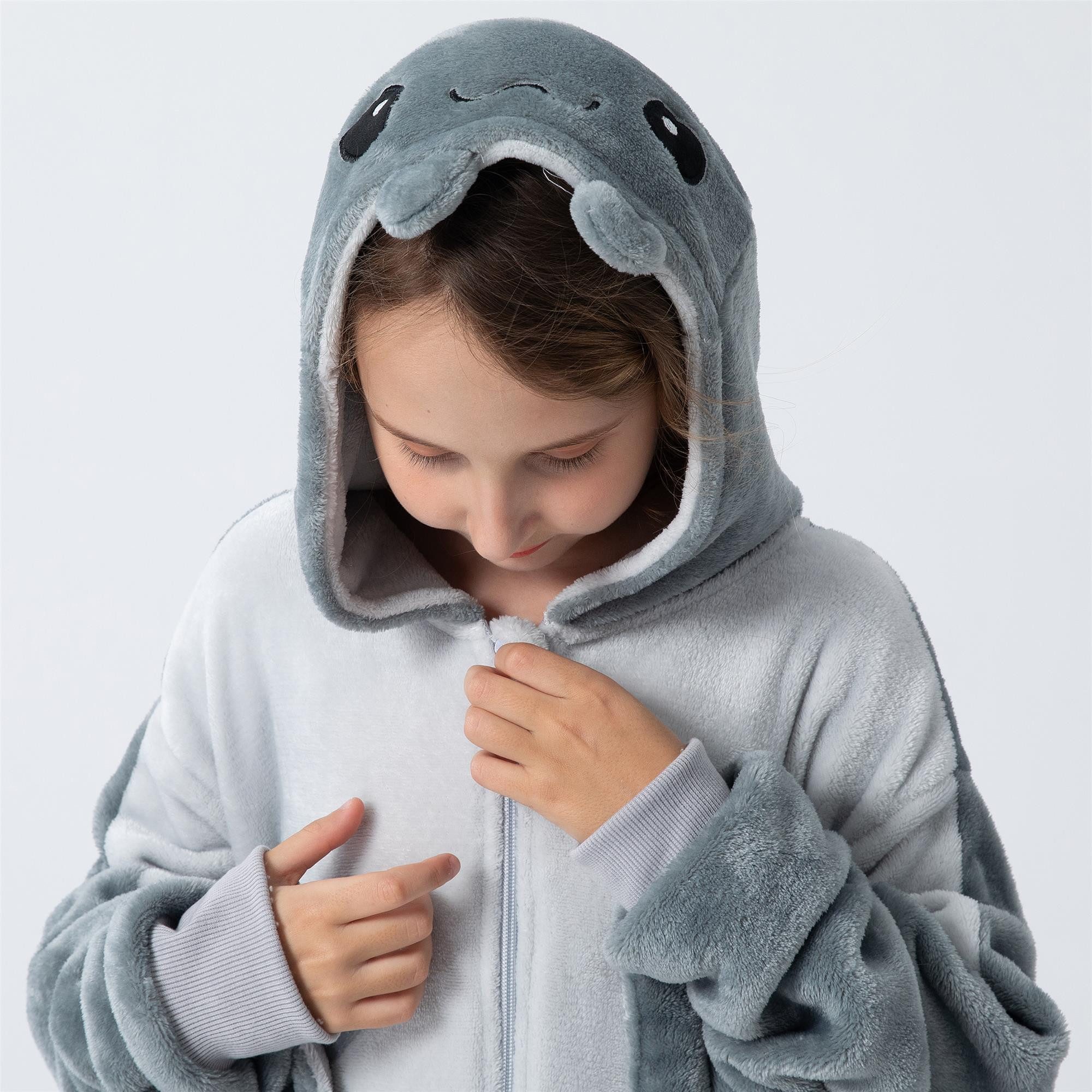 Corimori Jumpsuit Flauschiges Manta Rochen-Kostüm für Kinder,  Karneval Fasching Kostüm (1-tlg) Jumpsuit, Pyjama, Fasching, Kigurumi, Tiere, Manta Rochen "Graham"