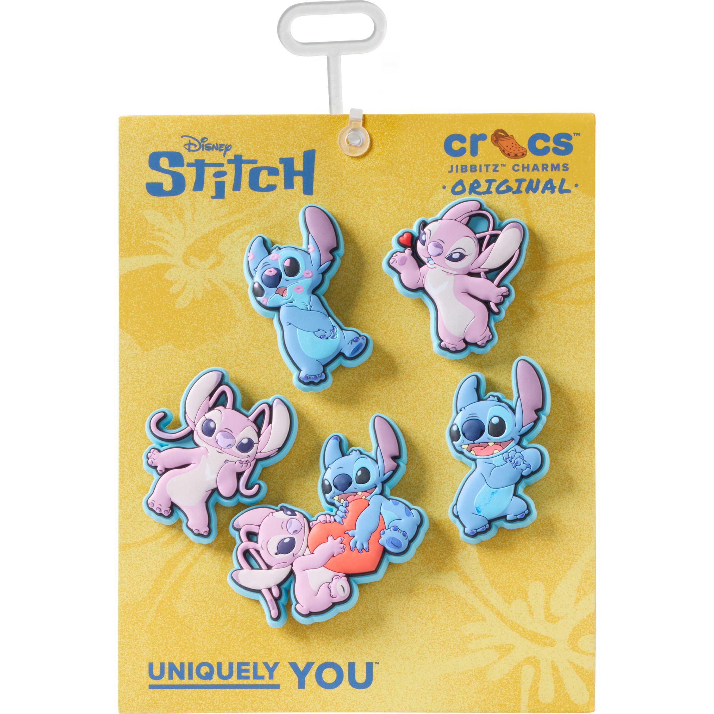 Crocs Schuhanstecker Jibbitz™ Stitch an Angel (Set, 5-tlg., Kein Spielzeug. Nicht für Kinder unter 3 Jahren geeignet), Charm, Anstecker, Accessoires für Crocs Schuhe