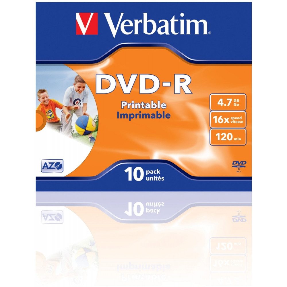 Verbatim DVD-Rohling Verbatim DVD-R AZO 16x 4.7GB 10er Jewel Case