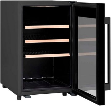 CLIMADIFF Weinkühlschrank CS31B1, Glastür, 31 Flaschen, 60L, Flaschenkühlschrank Kühlschrank, für 31 Standardflaschen á 0,75l,Design Weinkühler, Getränkekühlschrank 62x40x54cm Weinschrank