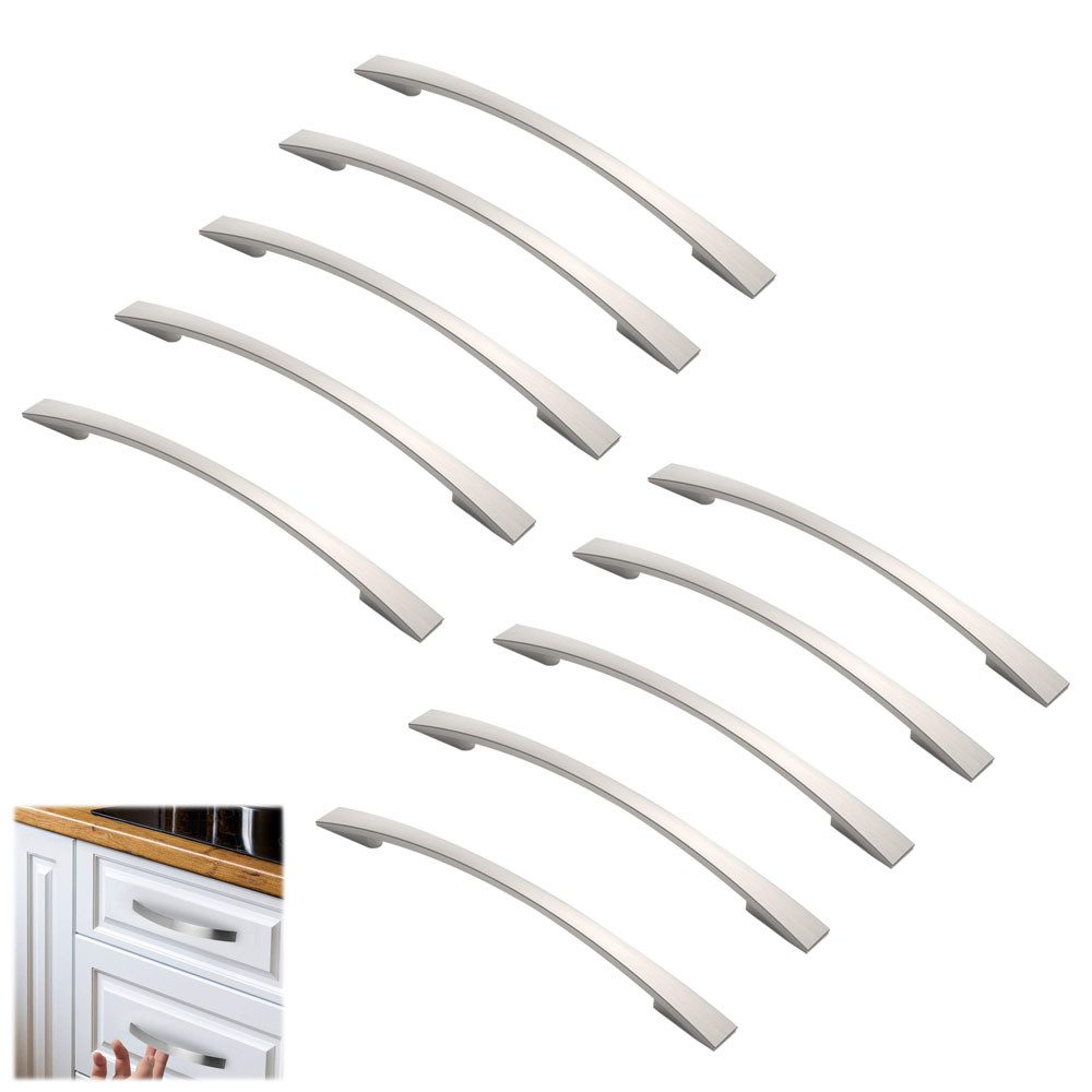 NUODWELL Möbelgriff 10 Stück Griffe, 160mm Lochabstand, Кухниgriffe, Выдвижные ящикиgriffe